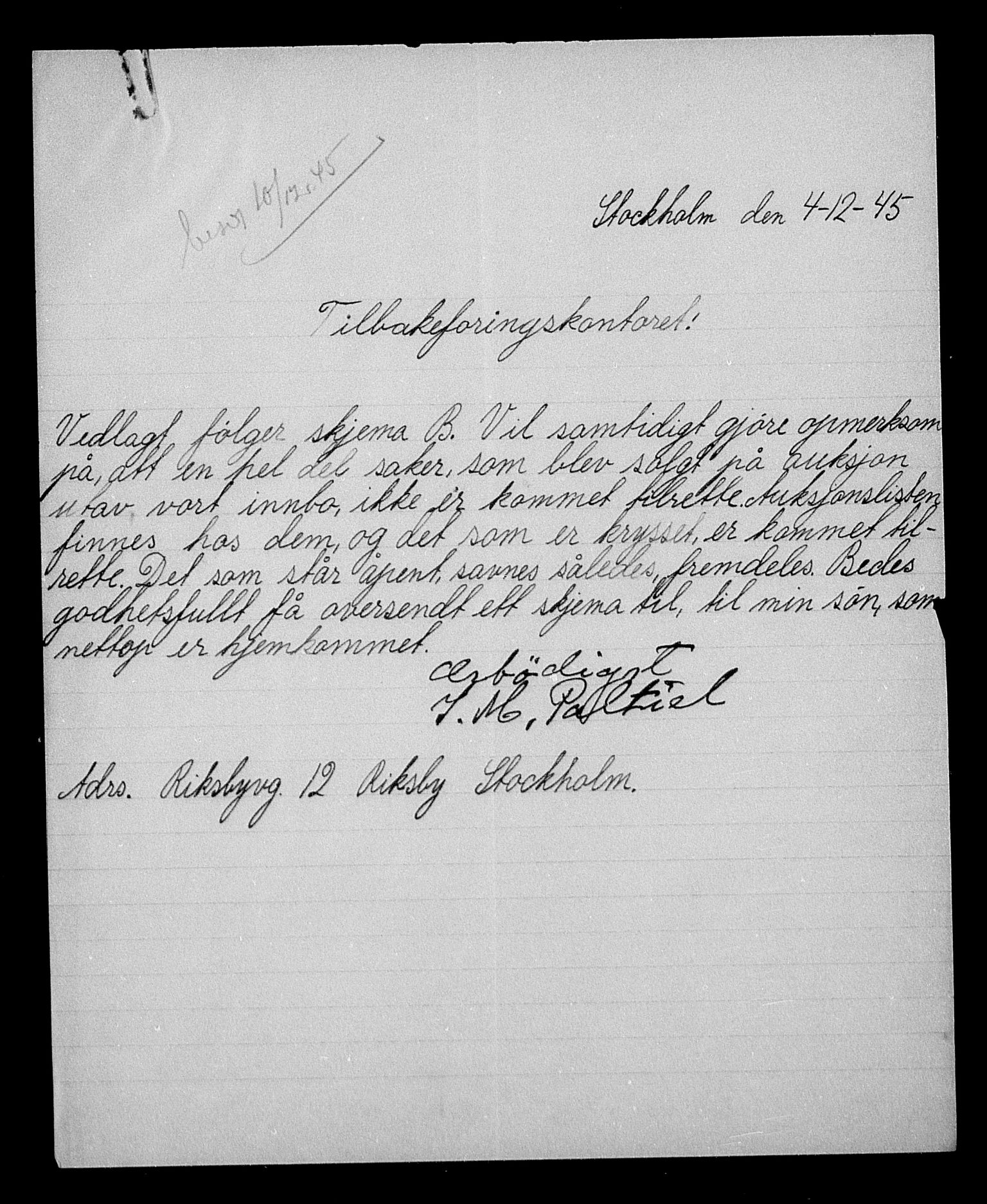 Justisdepartementet, Tilbakeføringskontoret for inndratte formuer, AV/RA-S-1564/H/Hc/Hcb/L0915: --, 1945-1947, p. 104