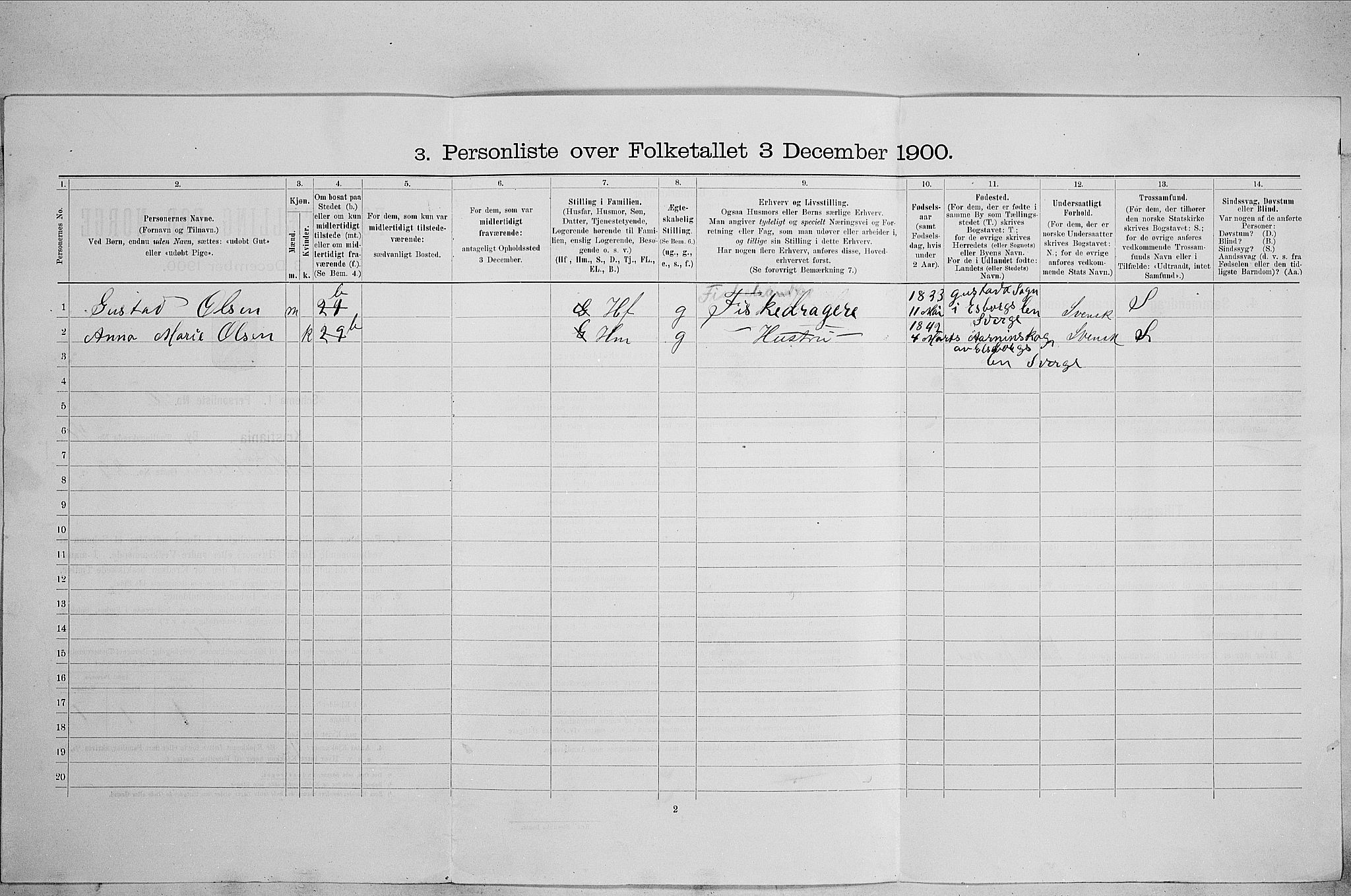 SAO, 1900 census for Kristiania, 1900, p. 58036