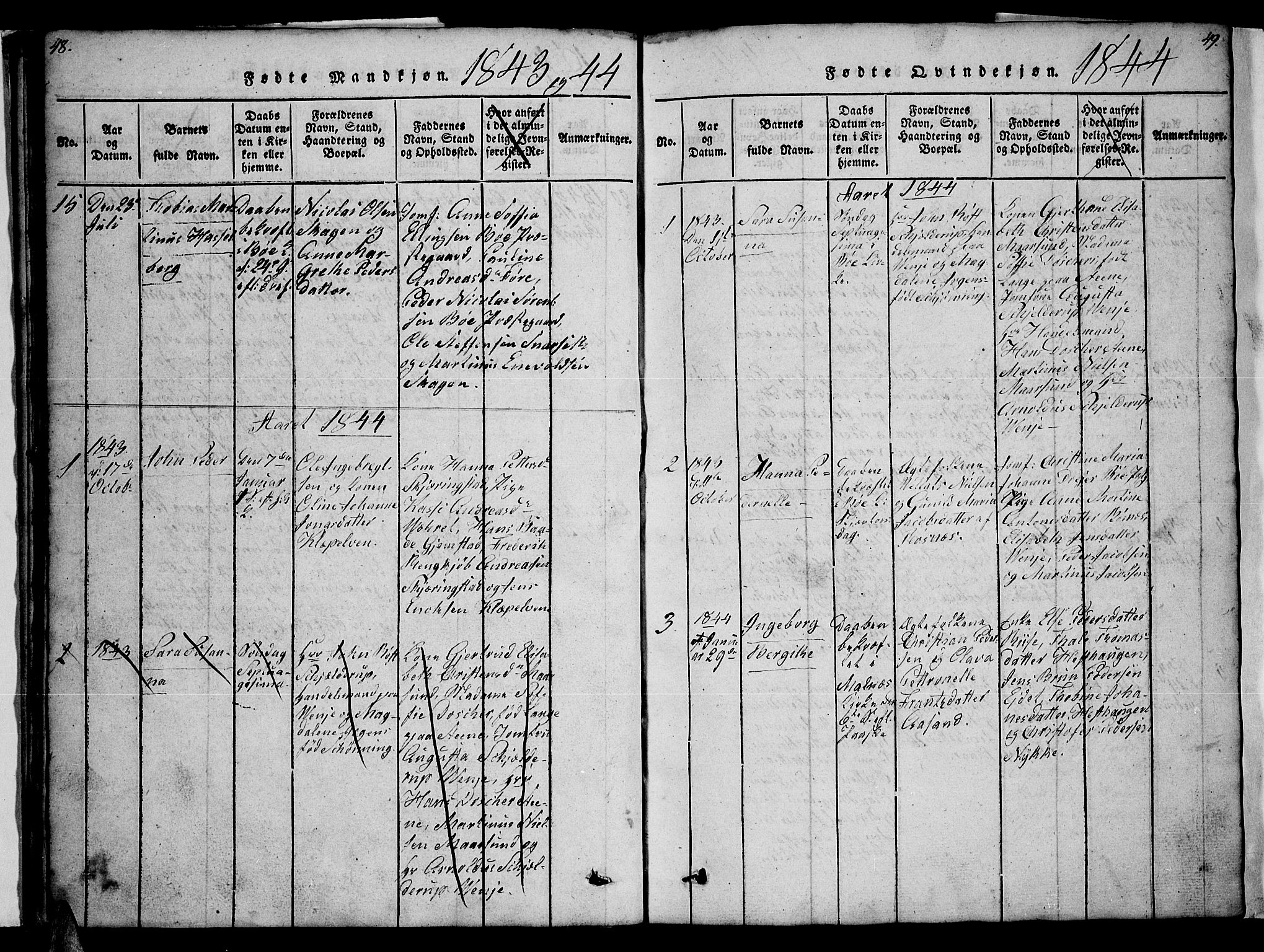 Ministerialprotokoller, klokkerbøker og fødselsregistre - Nordland, AV/SAT-A-1459/891/L1312: Parish register (copy) no. 891C01, 1820-1856, p. 48-49