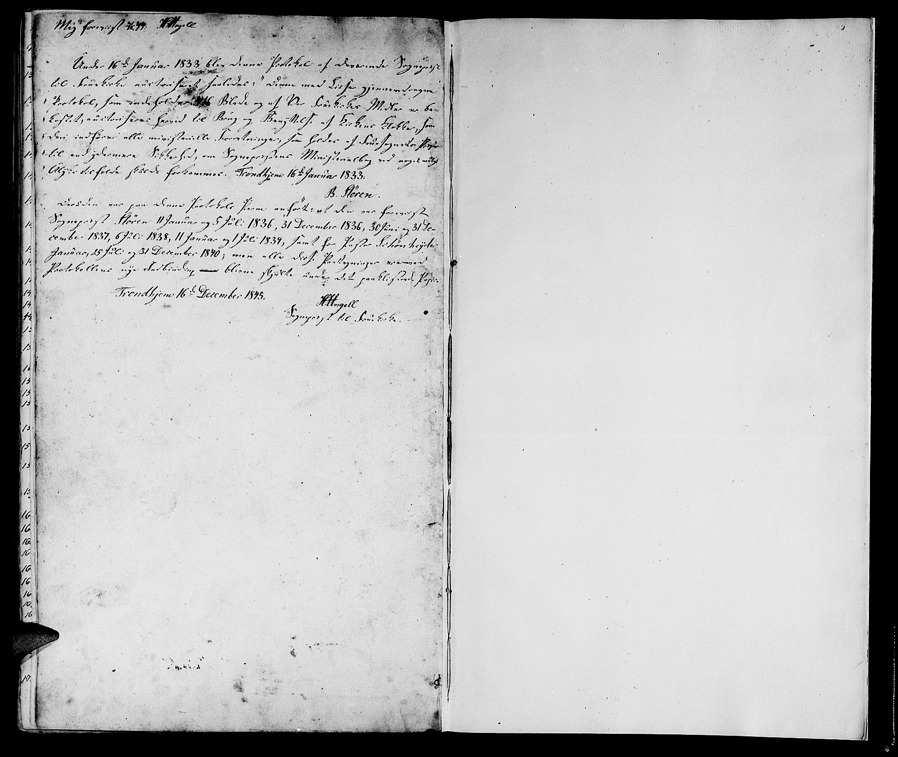 Ministerialprotokoller, klokkerbøker og fødselsregistre - Sør-Trøndelag, SAT/A-1456/602/L0136: Parish register (copy) no. 602C04, 1833-1845
