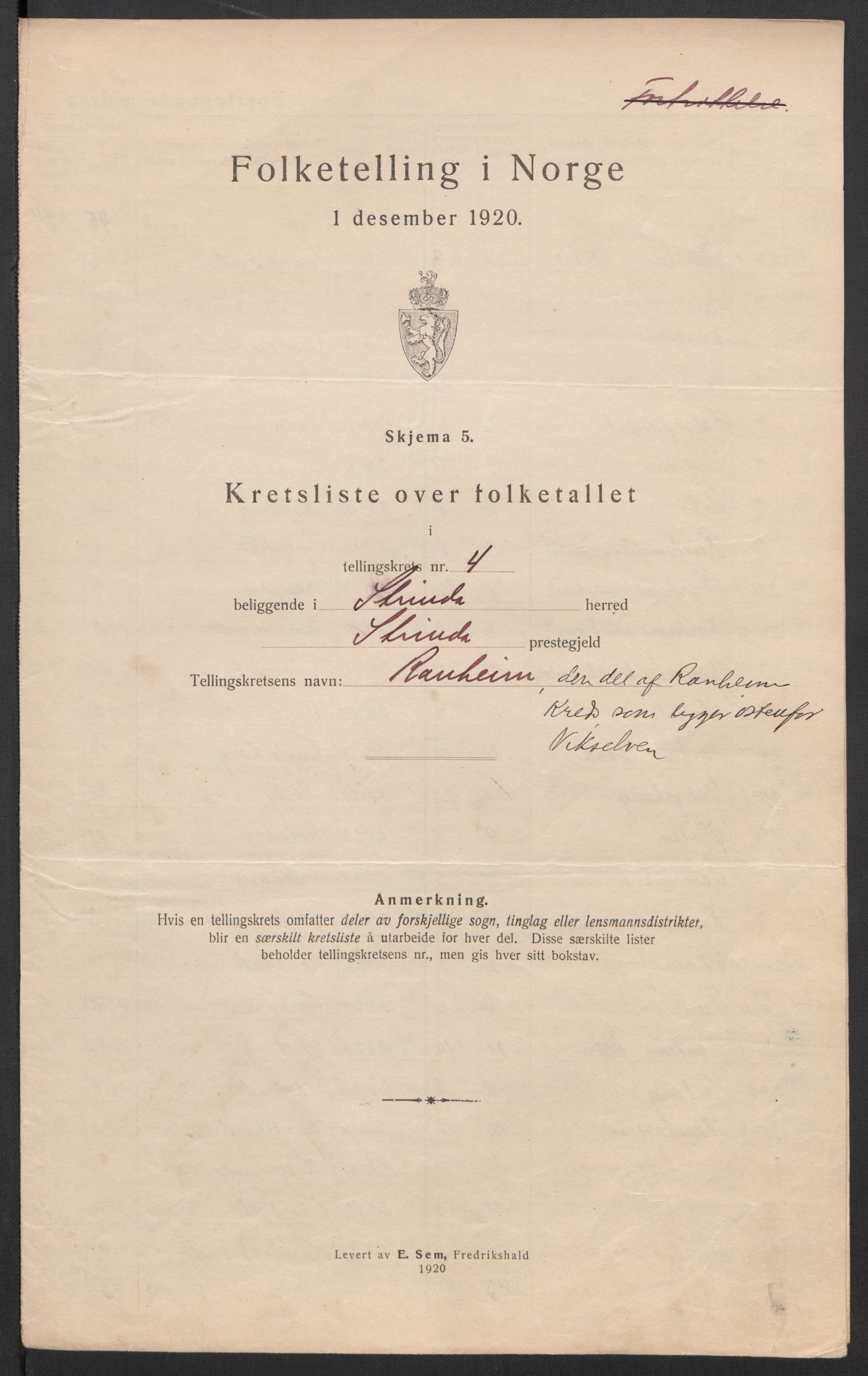 SAT, 1920 census for Strinda, 1920, p. 25