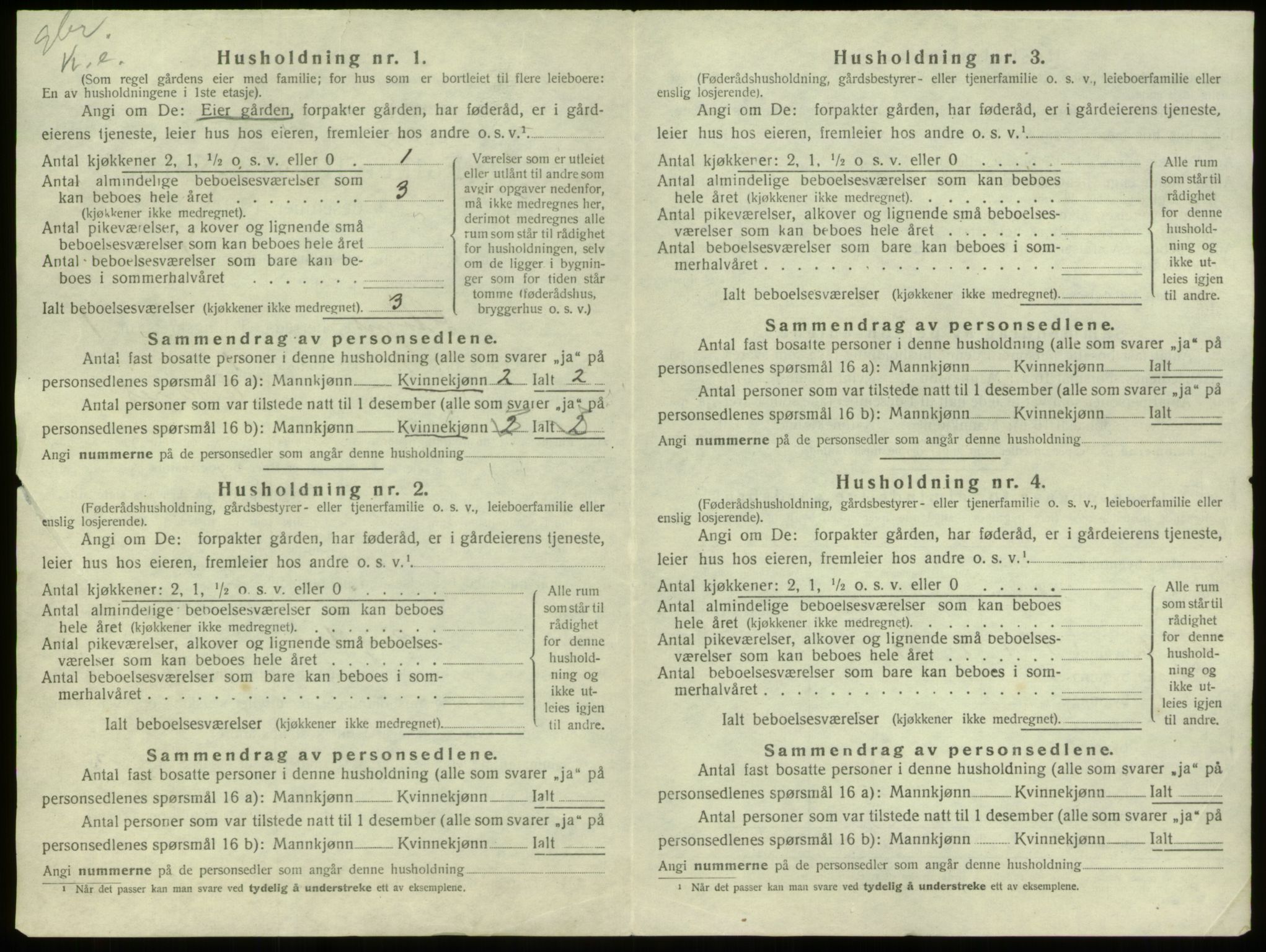 SAB, 1920 census for Stryn, 1920, p. 50