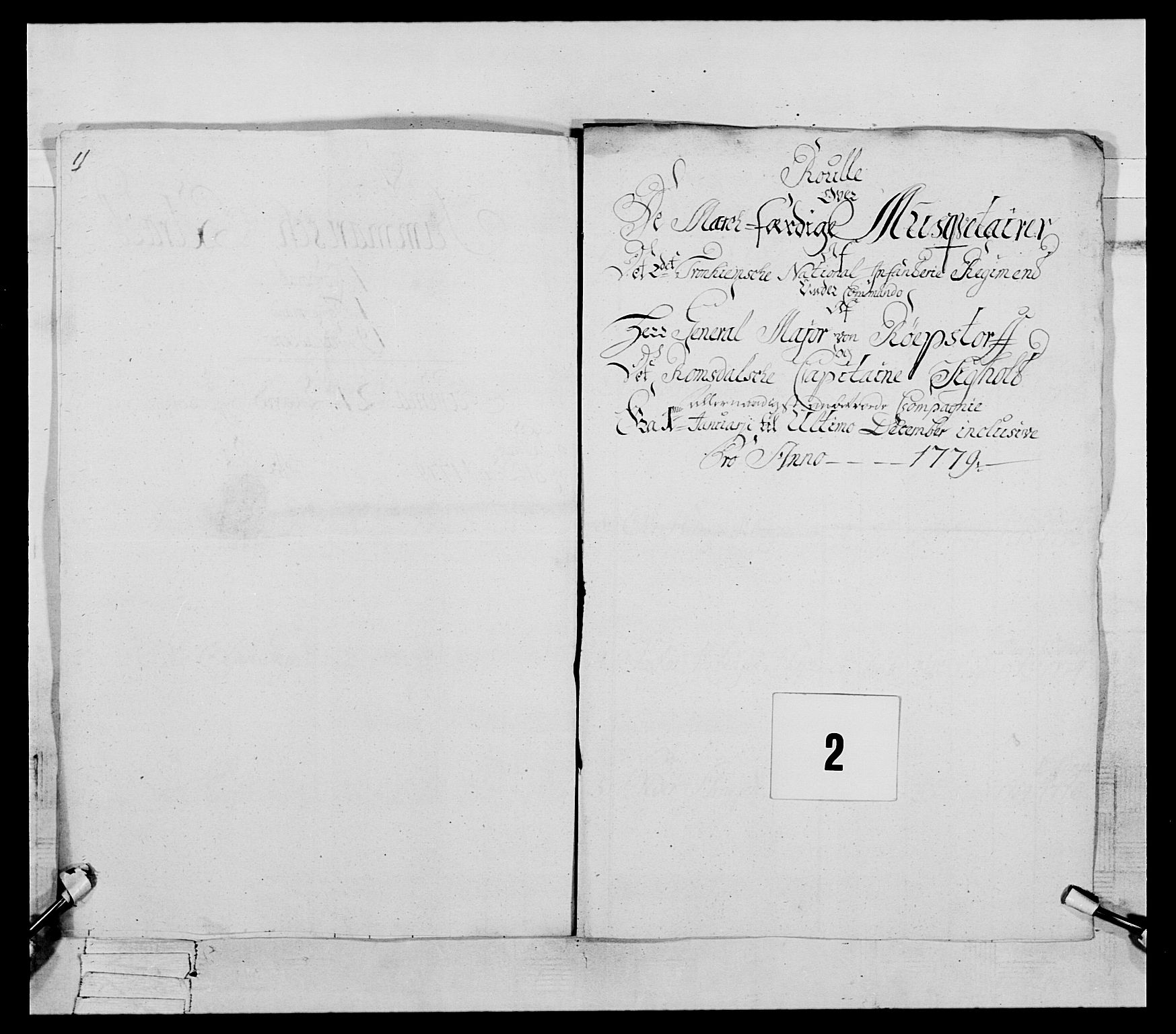 Generalitets- og kommissariatskollegiet, Det kongelige norske kommissariatskollegium, RA/EA-5420/E/Eh/L0078: 2. Trondheimske nasjonale infanteriregiment, 1779-1780, p. 12