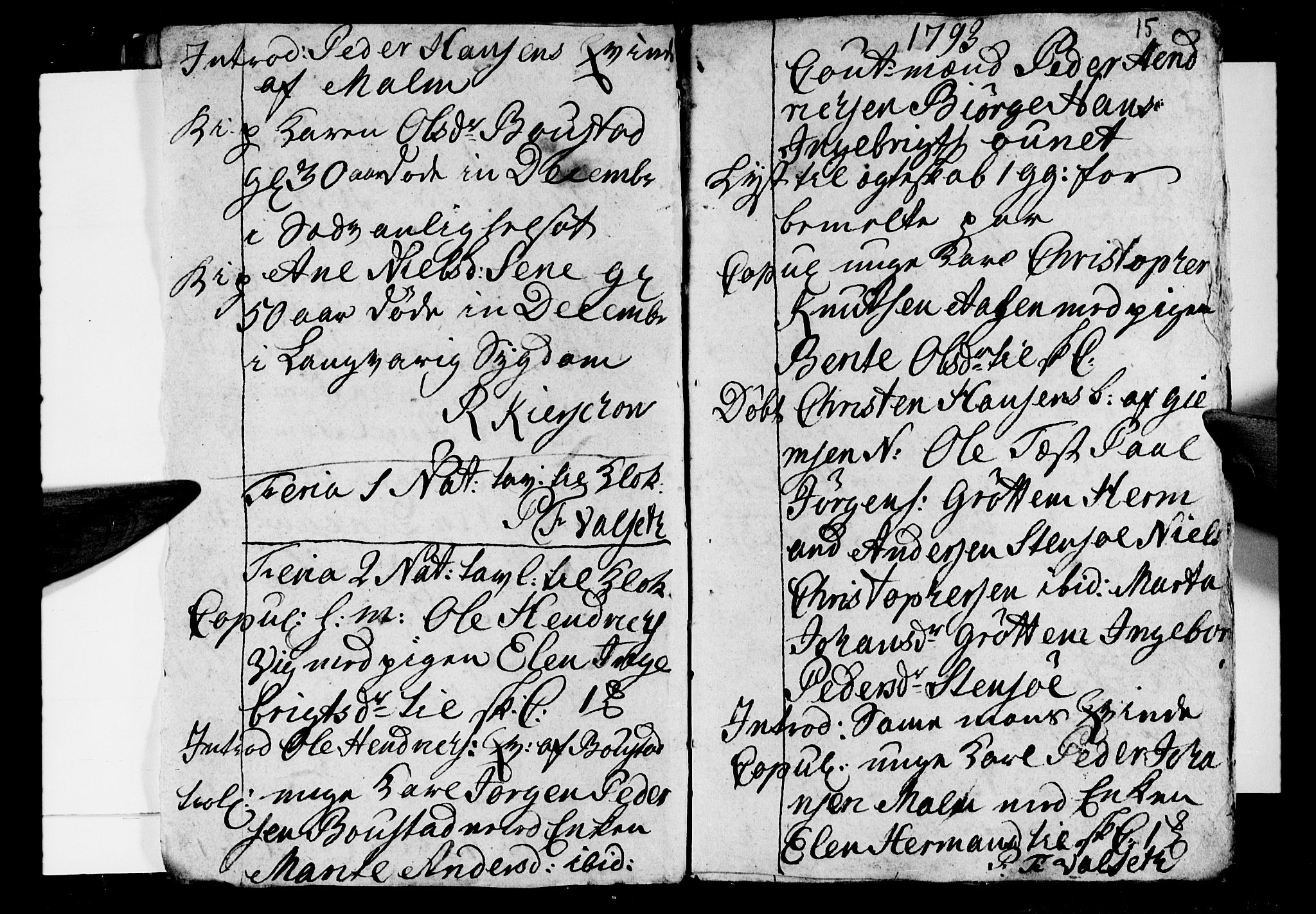 Ministerialprotokoller, klokkerbøker og fødselsregistre - Nordland, AV/SAT-A-1459/812/L0184: Parish register (copy) no. 812C02, 1793-1809, p. 15