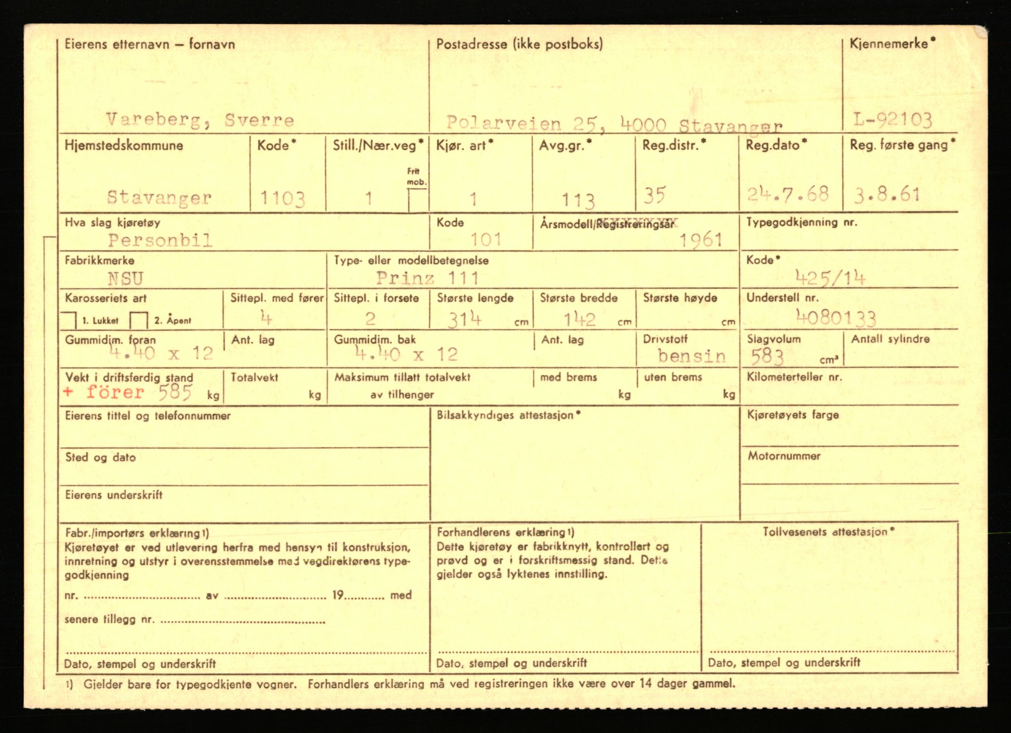 Stavanger trafikkstasjon, AV/SAST-A-101942/0/F/L0075: L-88800 - L-92499, 1930-1971, p. 2152