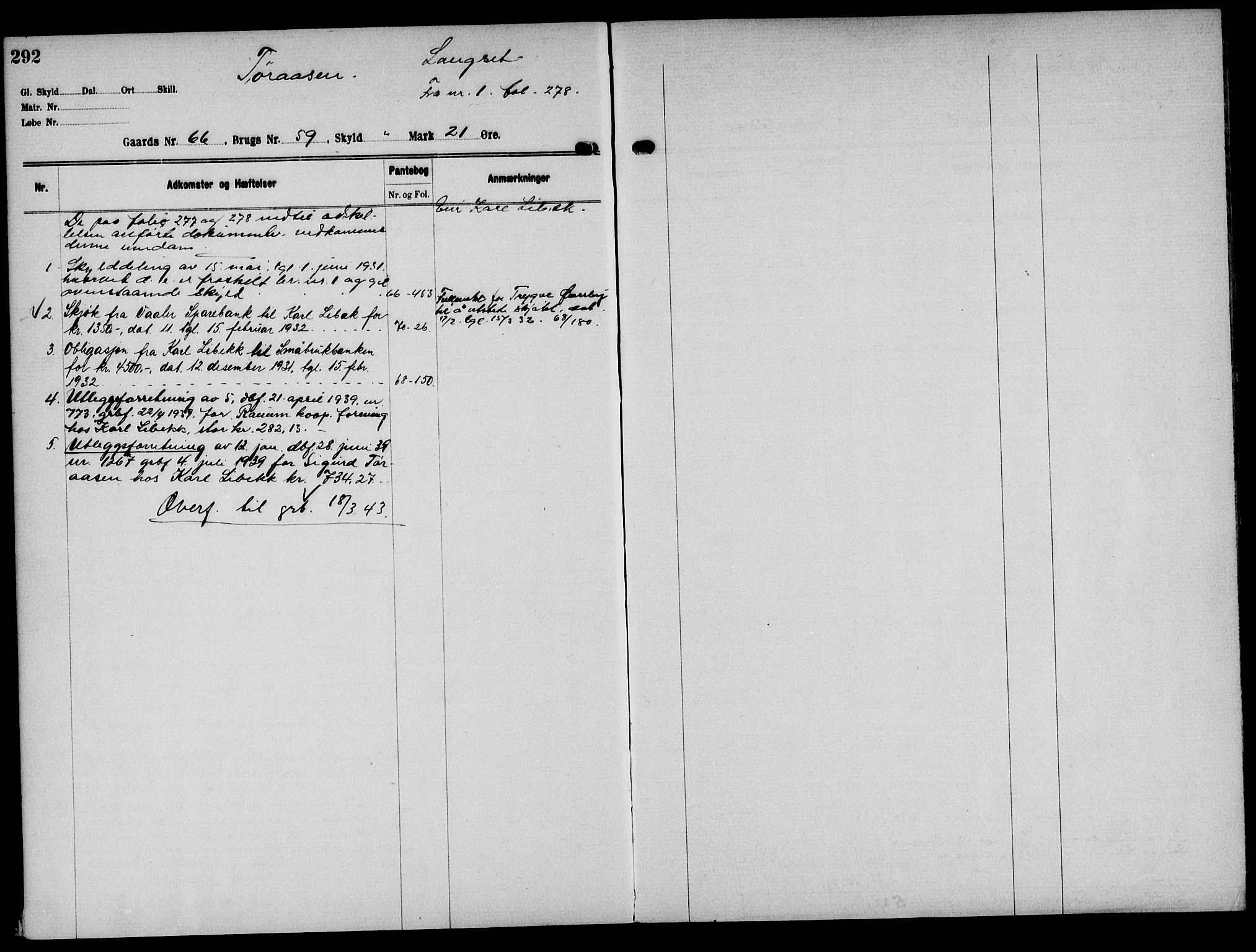 Solør tingrett, AV/SAH-TING-008/H/Ha/Hak/L0005: Mortgage register no. V, 1900-1935, p. 292