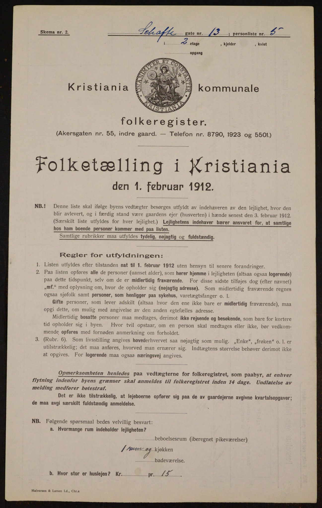 OBA, Municipal Census 1912 for Kristiania, 1912, p. 89673