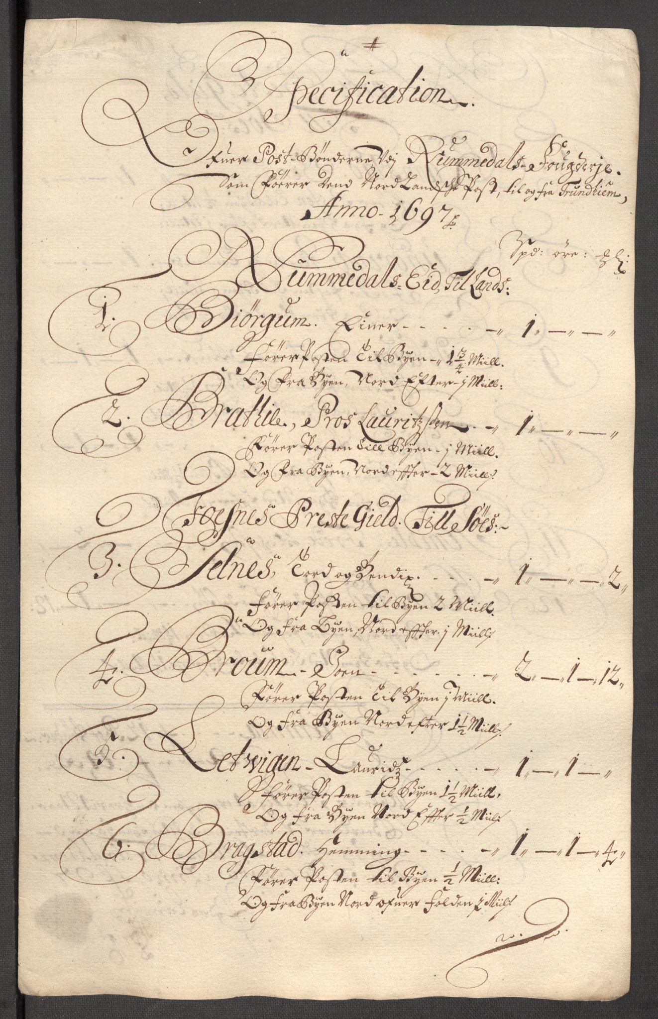 Rentekammeret inntil 1814, Reviderte regnskaper, Fogderegnskap, RA/EA-4092/R64/L4425: Fogderegnskap Namdal, 1696-1698, p. 257