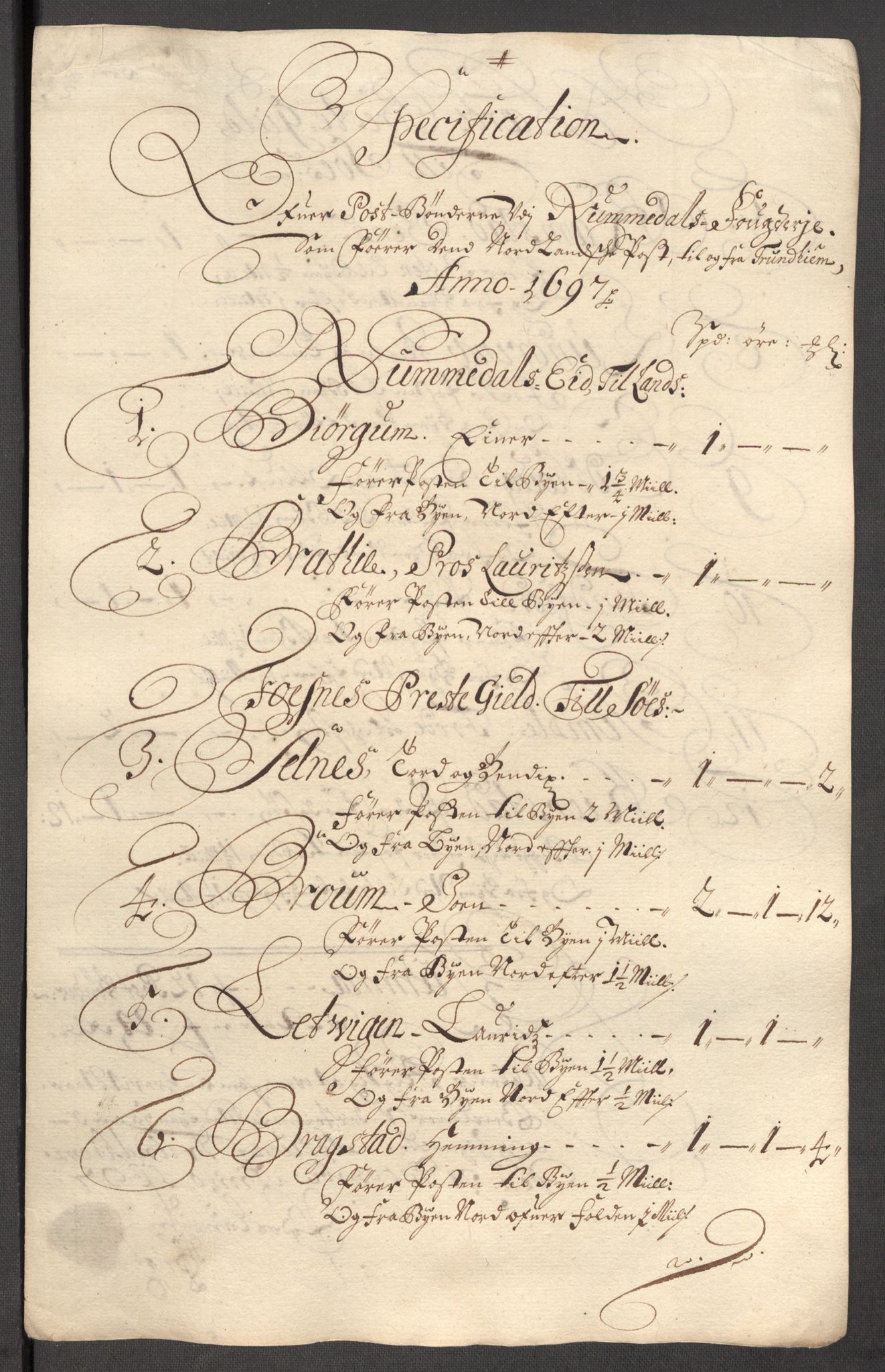 Rentekammeret inntil 1814, Reviderte regnskaper, Fogderegnskap, AV/RA-EA-4092/R64/L4425: Fogderegnskap Namdal, 1696-1698, p. 257