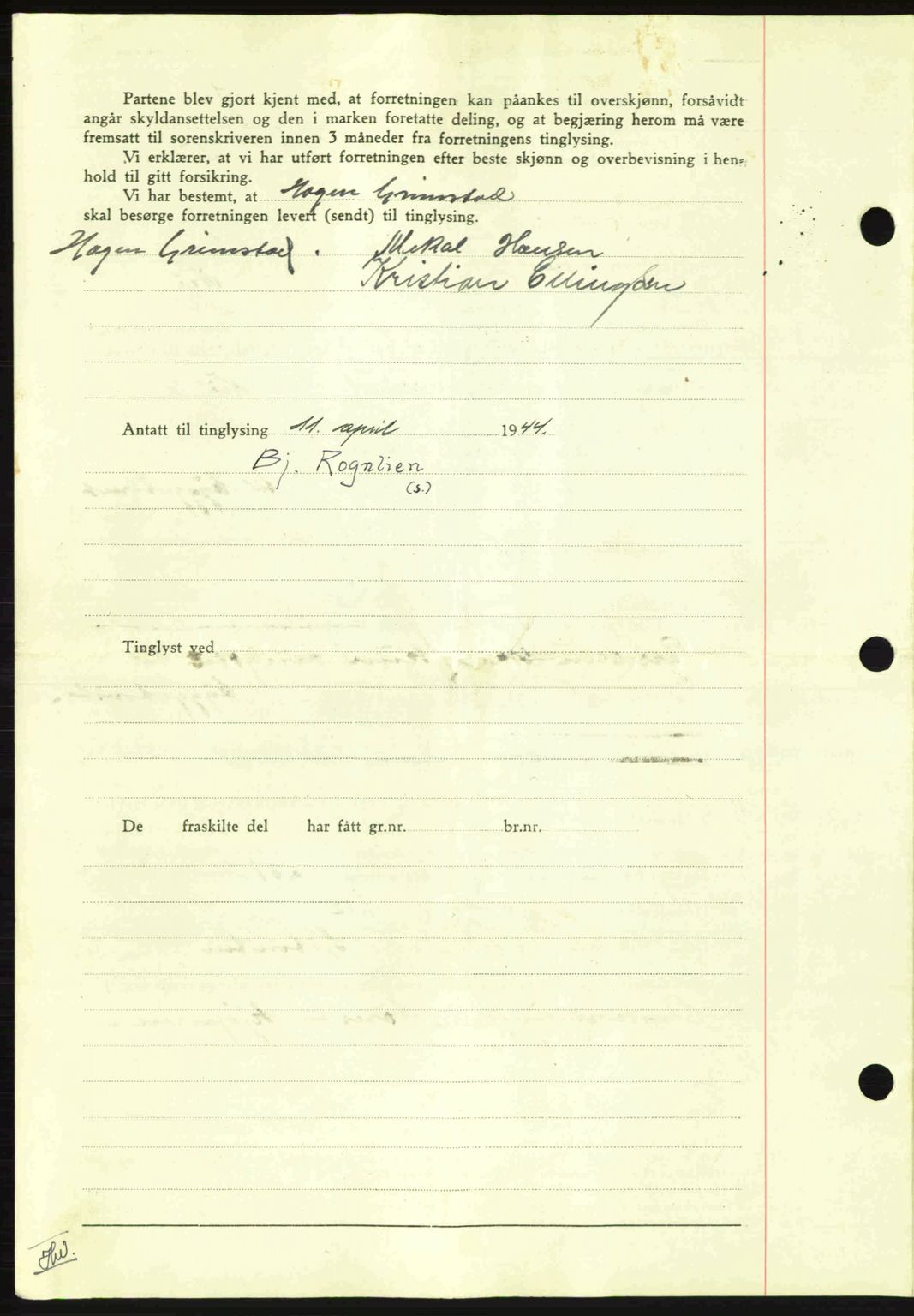 Salten sorenskriveri, AV/SAT-A-4578/1/2/2C: Mortgage book no. A14-15, 1943-1945, Diary no: : 1278/1944