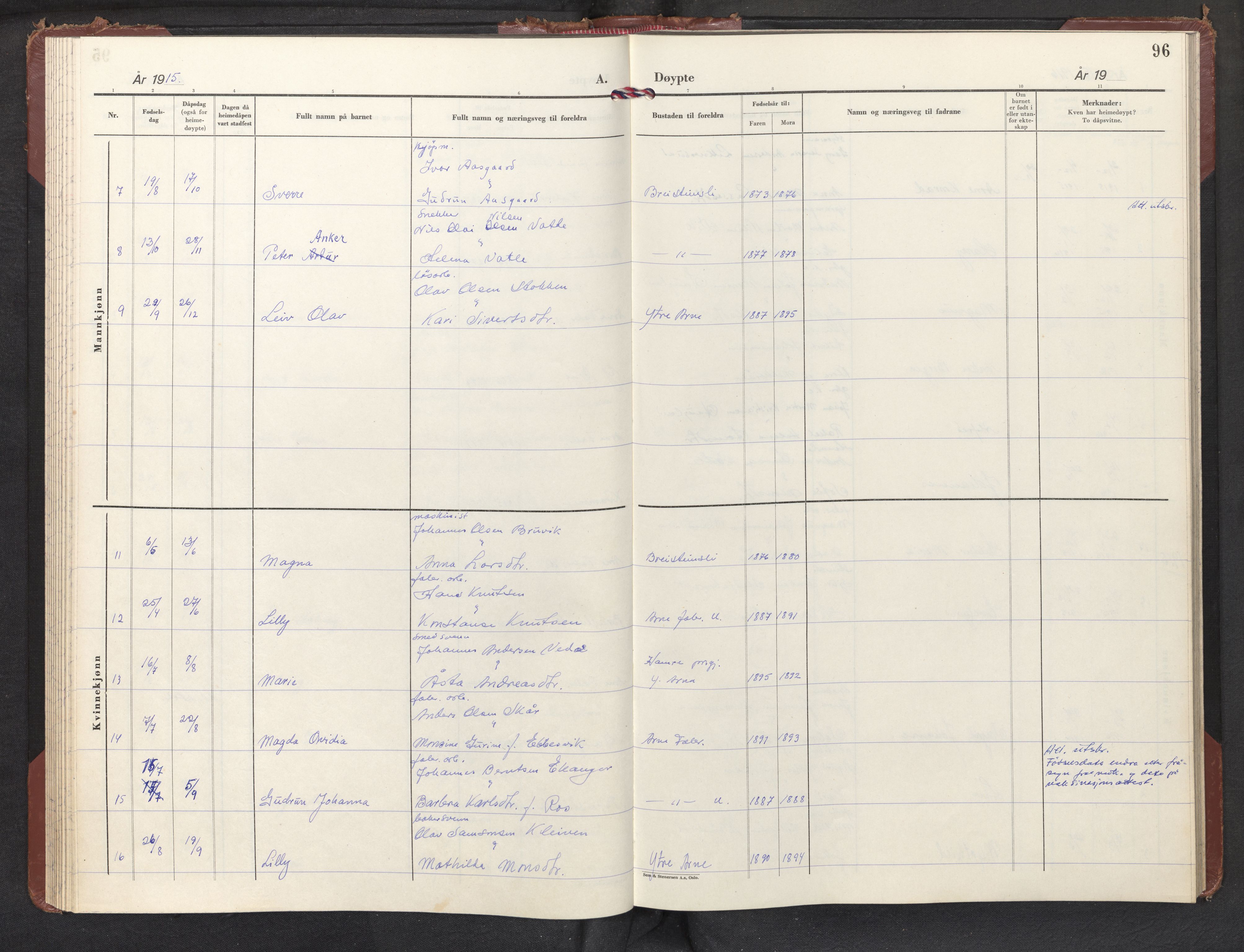 Haus sokneprestembete, SAB/A-75601/H/Haa: Parish register (official) no. E 1, 1887-1953, p. 96