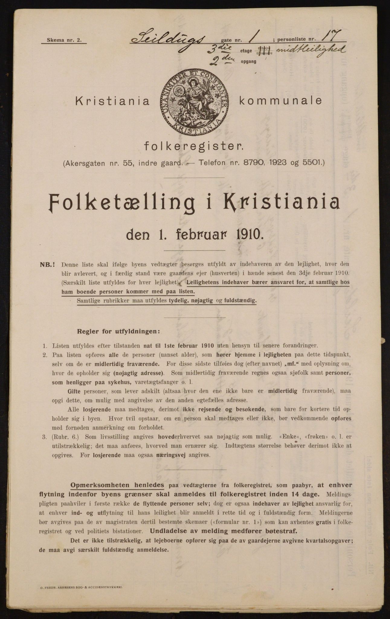 OBA, Municipal Census 1910 for Kristiania, 1910, p. 89614