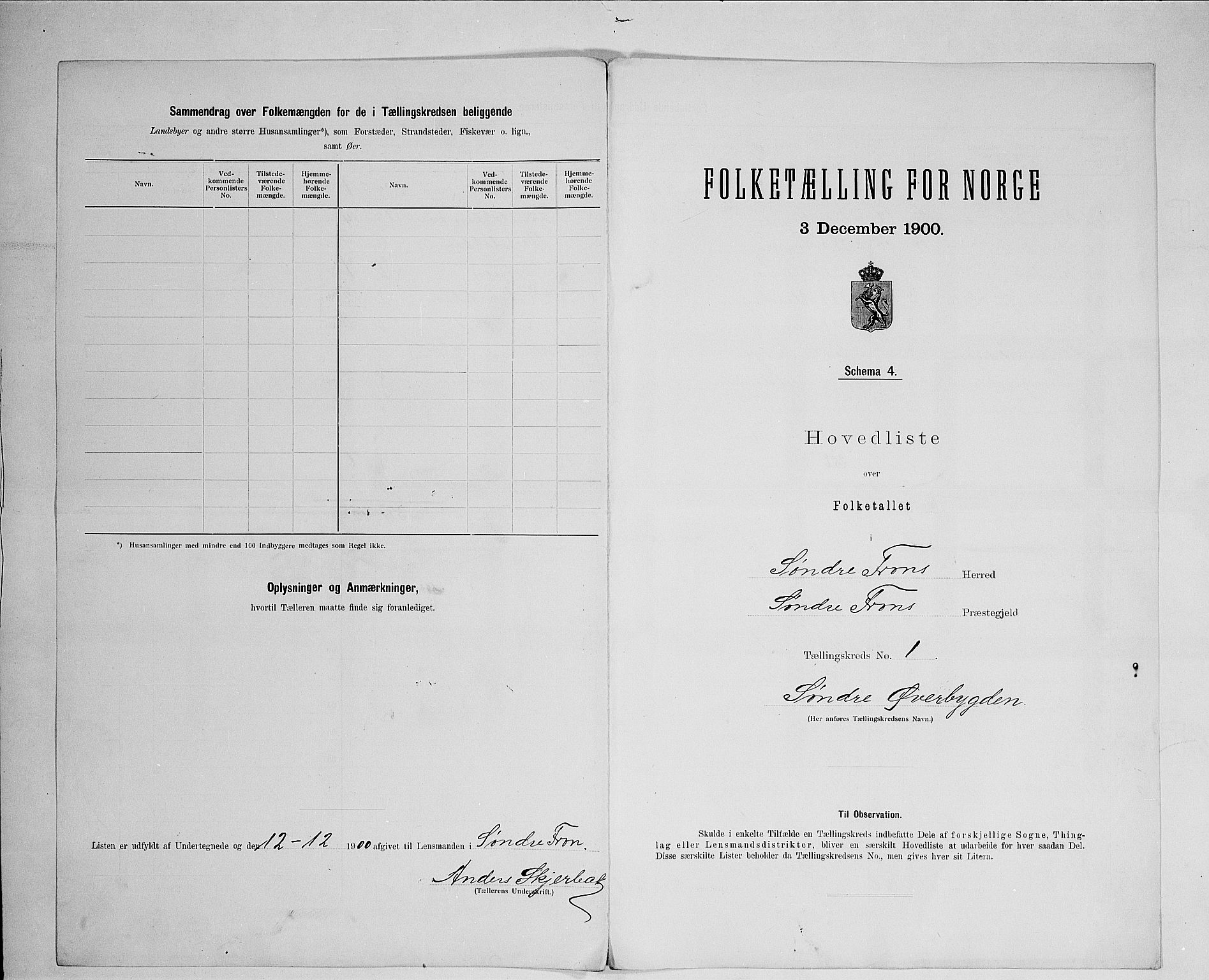 SAH, 1900 census for Sør-Fron, 1900, p. 18