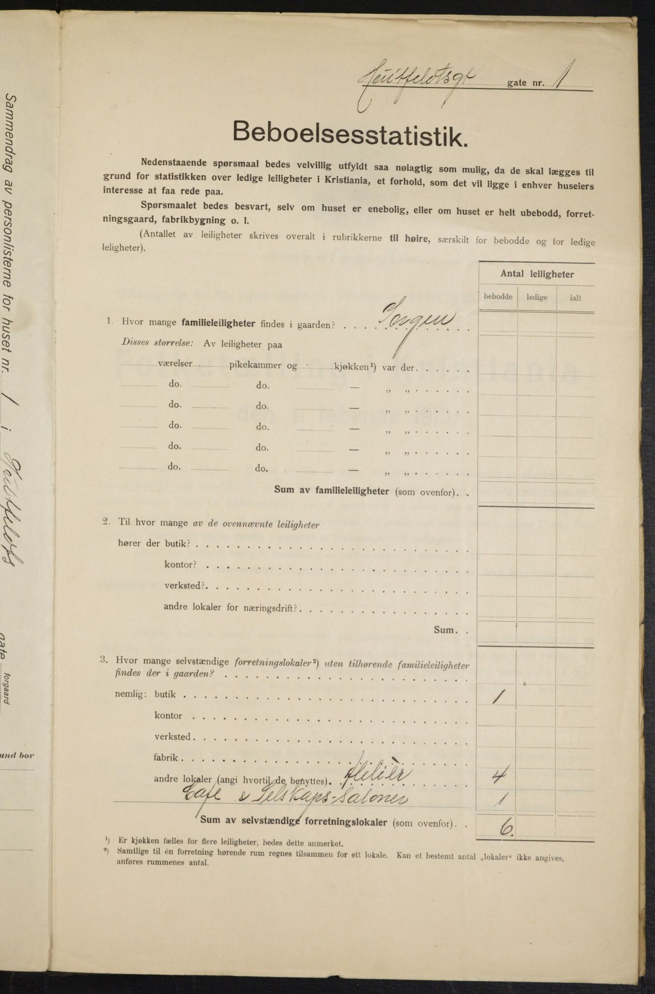 OBA, Municipal Census 1915 for Kristiania, 1915, p. 41116