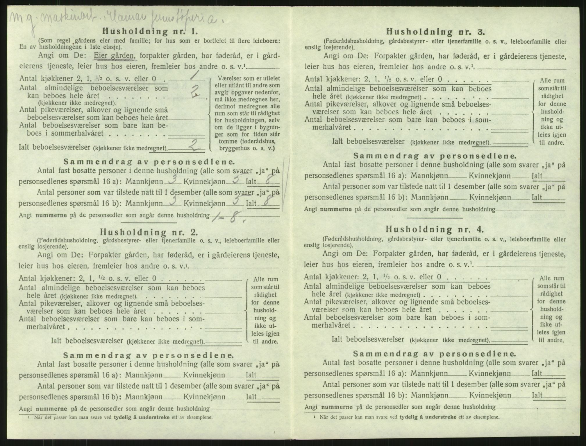 SAH, 1920 census for Stange, 1920, p. 418