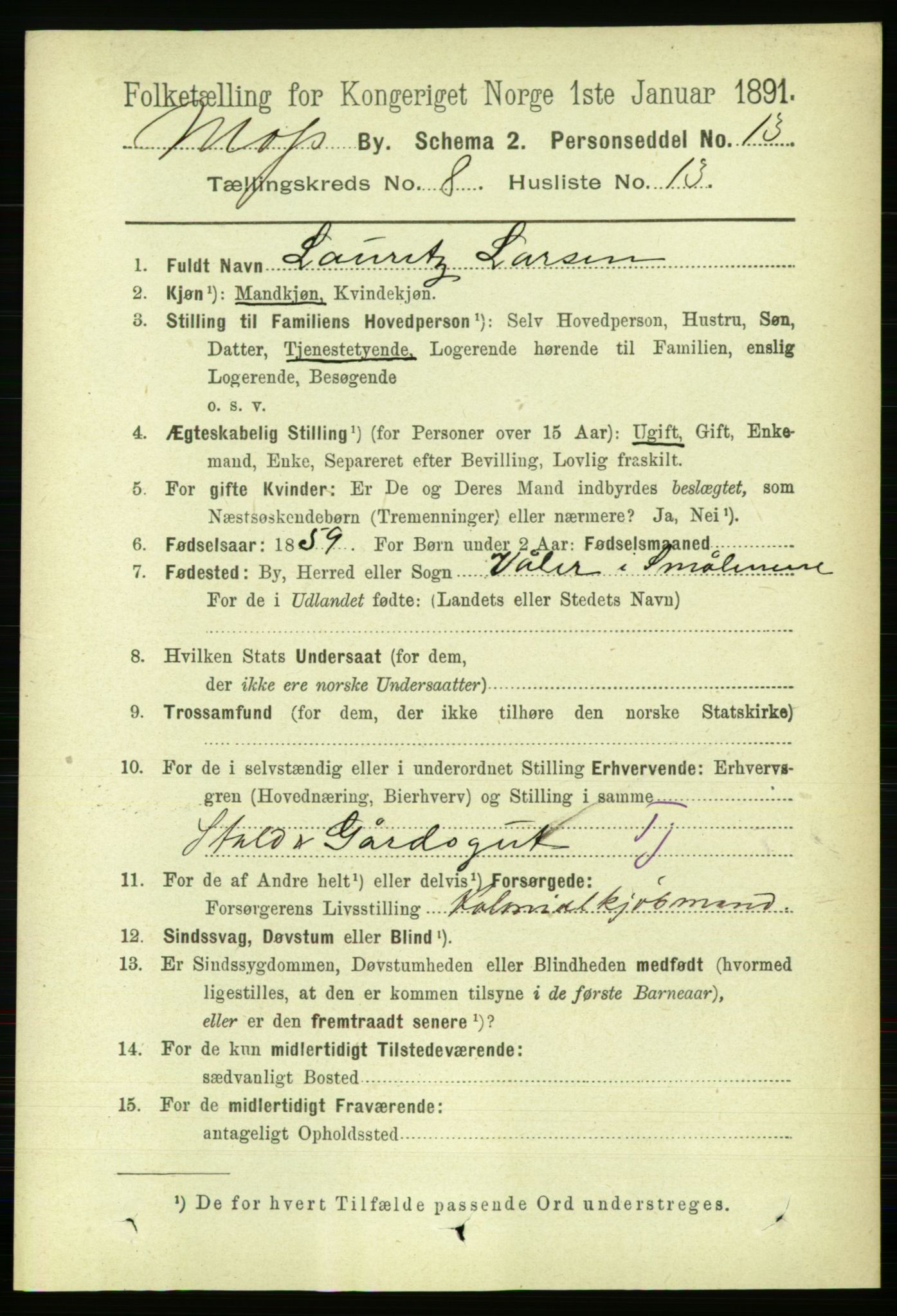 RA, 1891 census for 0104 Moss, 1891, p. 4968