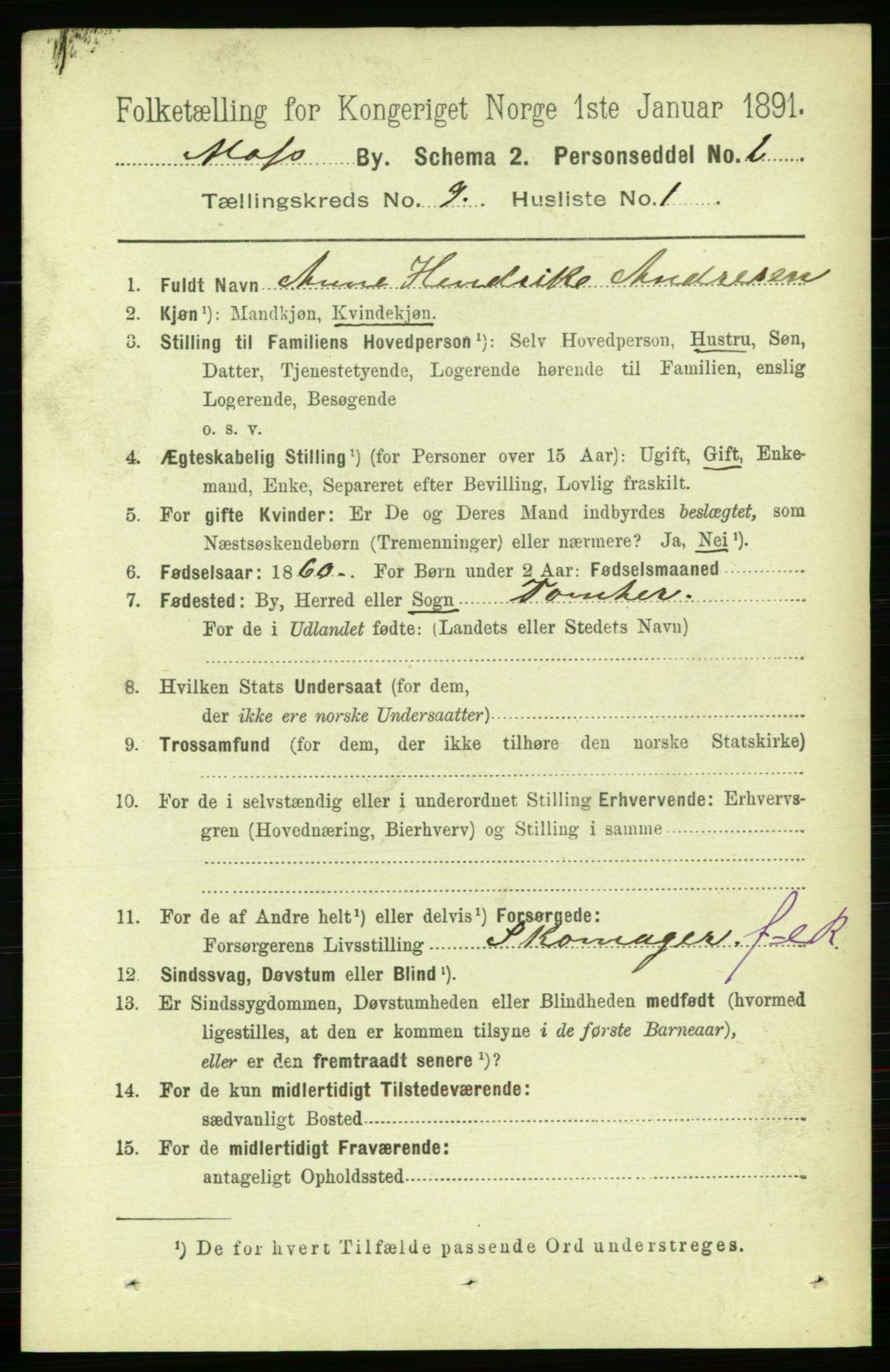 RA, 1891 census for 0104 Moss, 1891, p. 5113