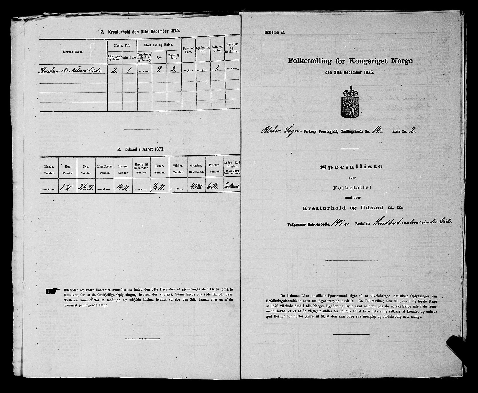 RA, 1875 census for 0224P Aurskog, 1875, p. 1361