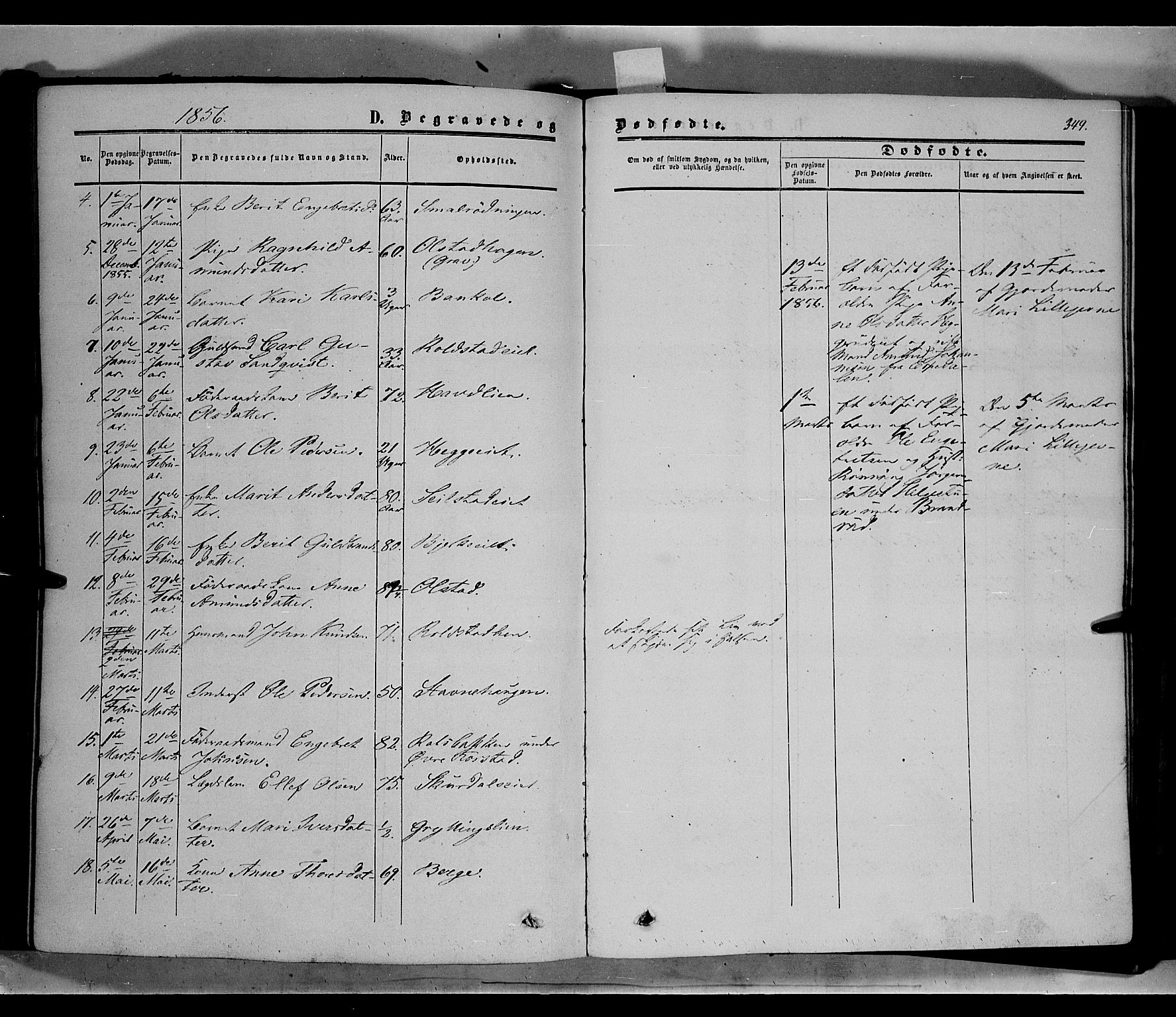 Sør-Fron prestekontor, AV/SAH-PREST-010/H/Ha/Haa/L0001: Parish register (official) no. 1, 1849-1863, p. 349