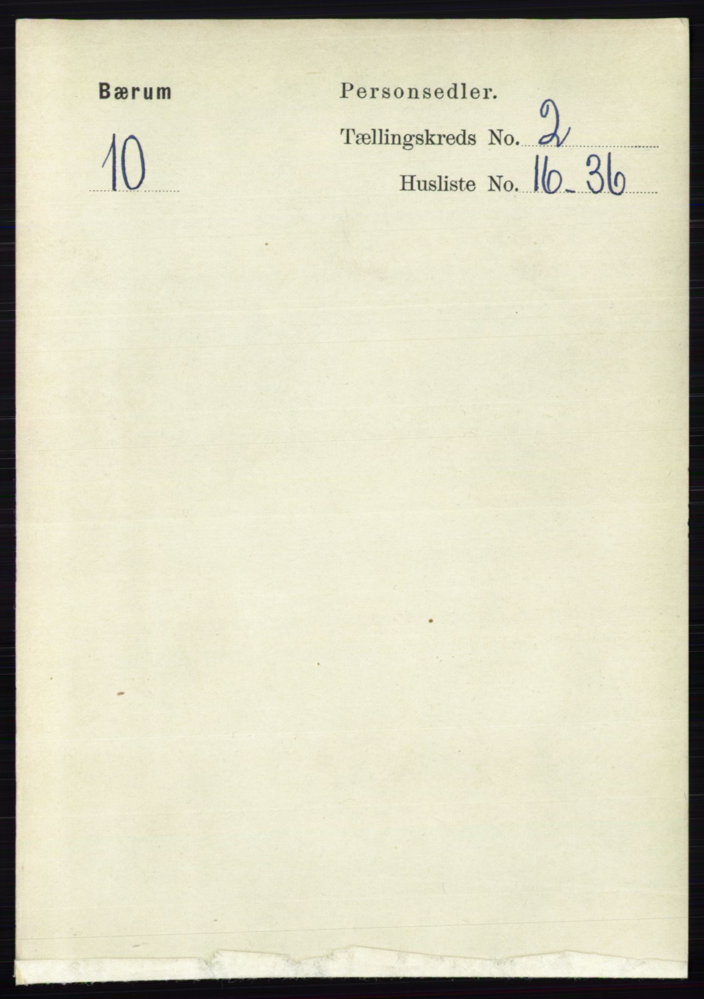 RA, 1891 census for 0219 Bærum, 1891, p. 1212