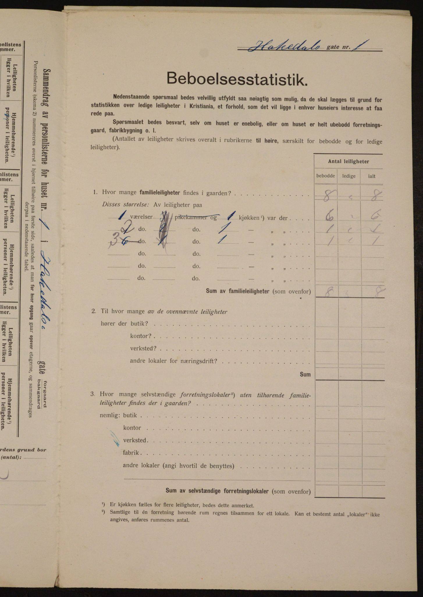 OBA, Municipal Census 1912 for Kristiania, 1912, p. 34016