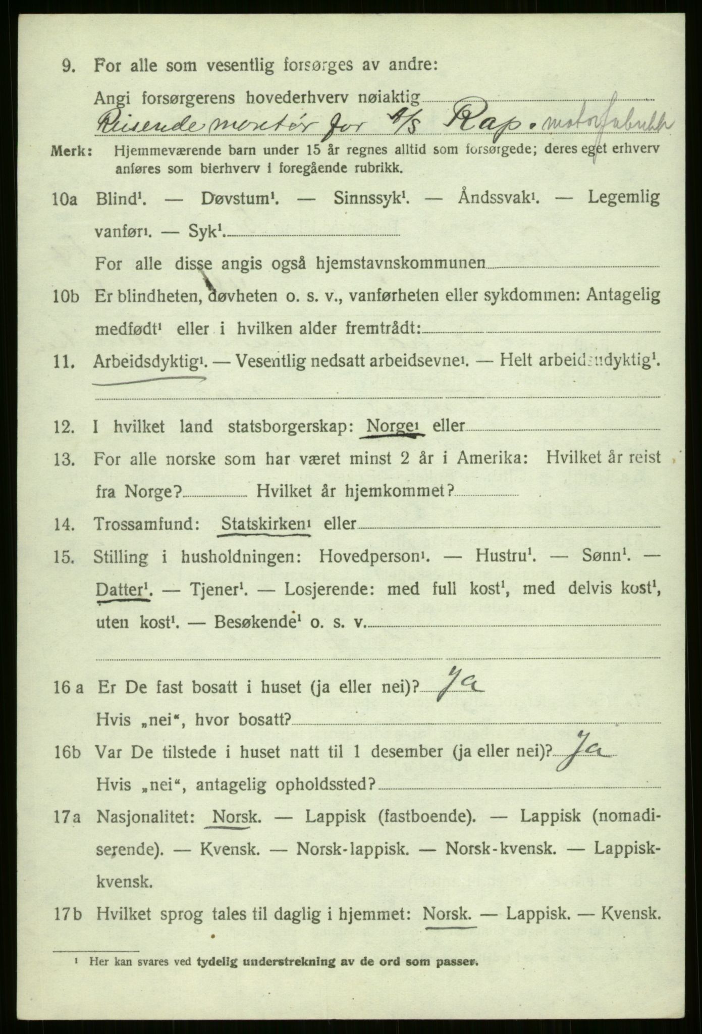 SATØ, 1920 census for Trondenes, 1920, p. 9978