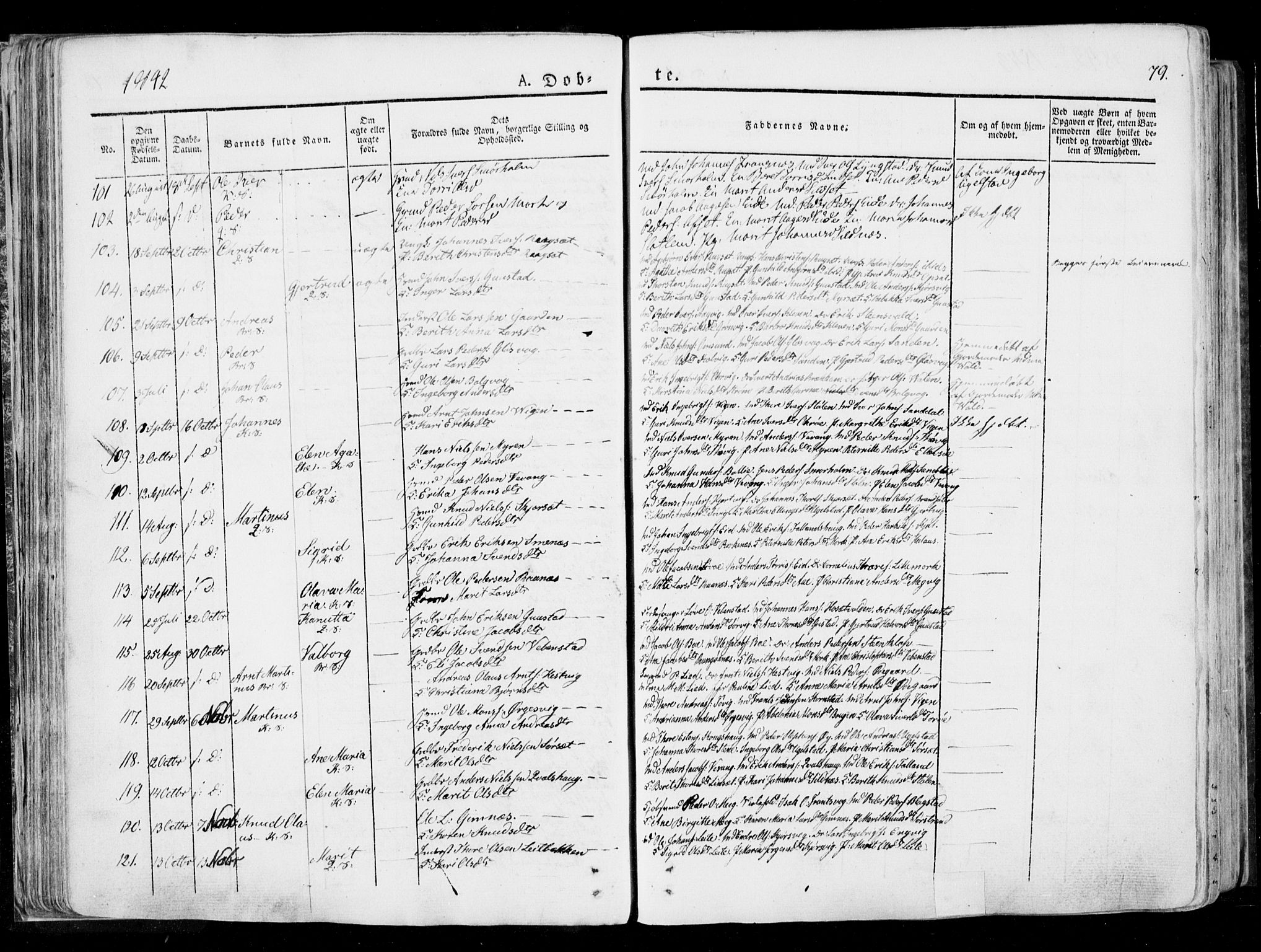 Ministerialprotokoller, klokkerbøker og fødselsregistre - Møre og Romsdal, SAT/A-1454/568/L0803: Parish register (official) no. 568A10, 1830-1853, p. 79