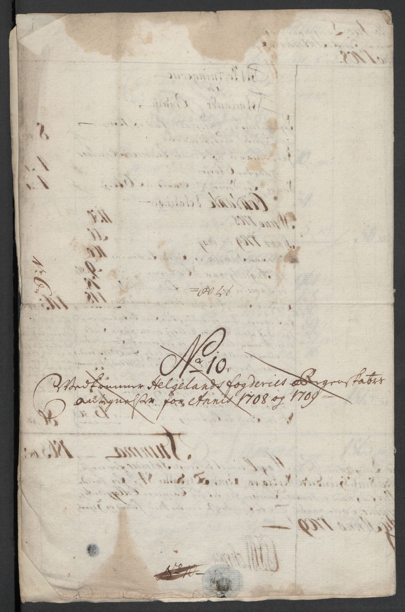 Rentekammeret inntil 1814, Reviderte regnskaper, Fogderegnskap, AV/RA-EA-4092/R65/L4510: Fogderegnskap Helgeland, 1708-1709, p. 8