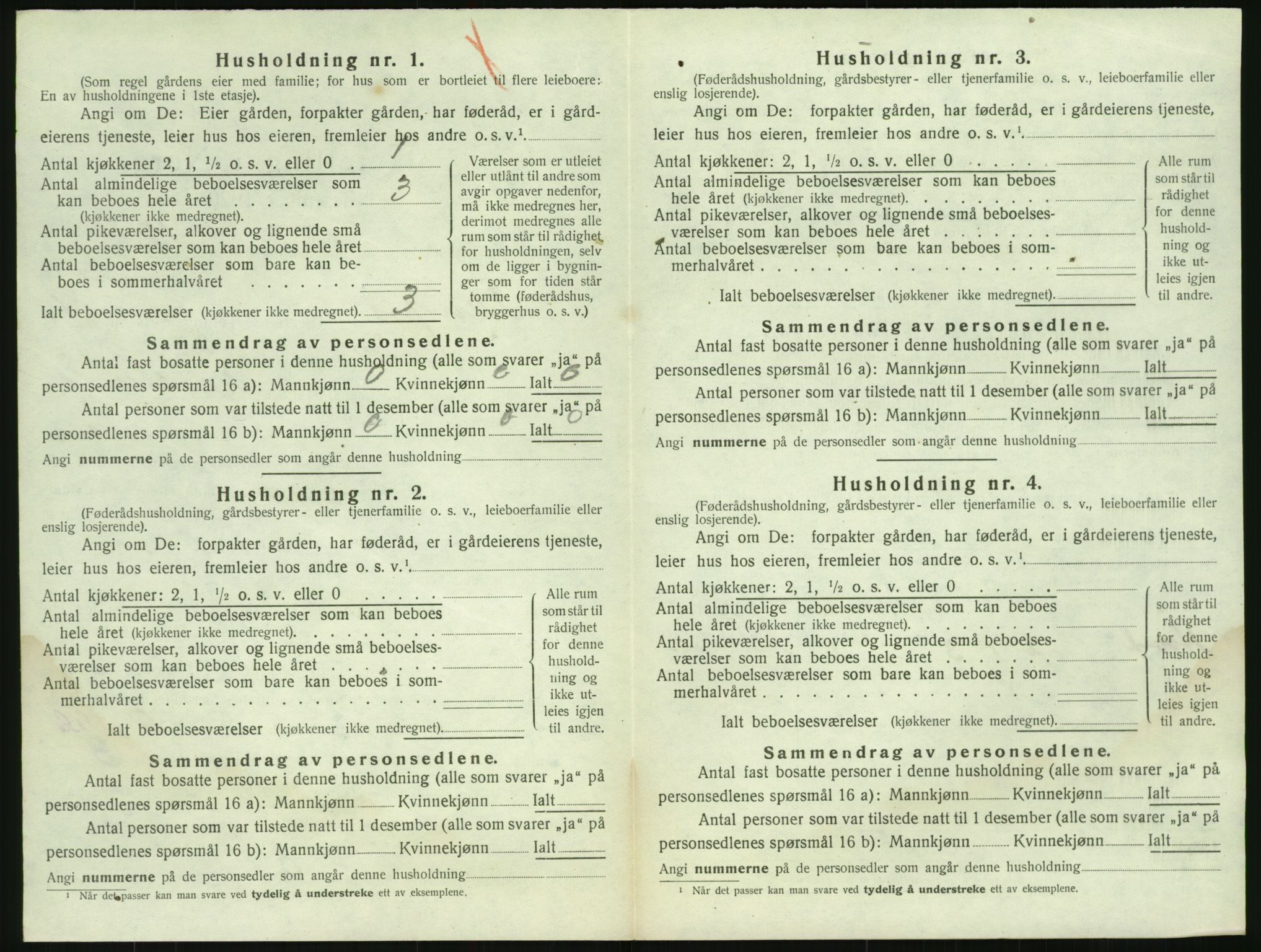 SAK, 1920 census for Herefoss, 1920, p. 155