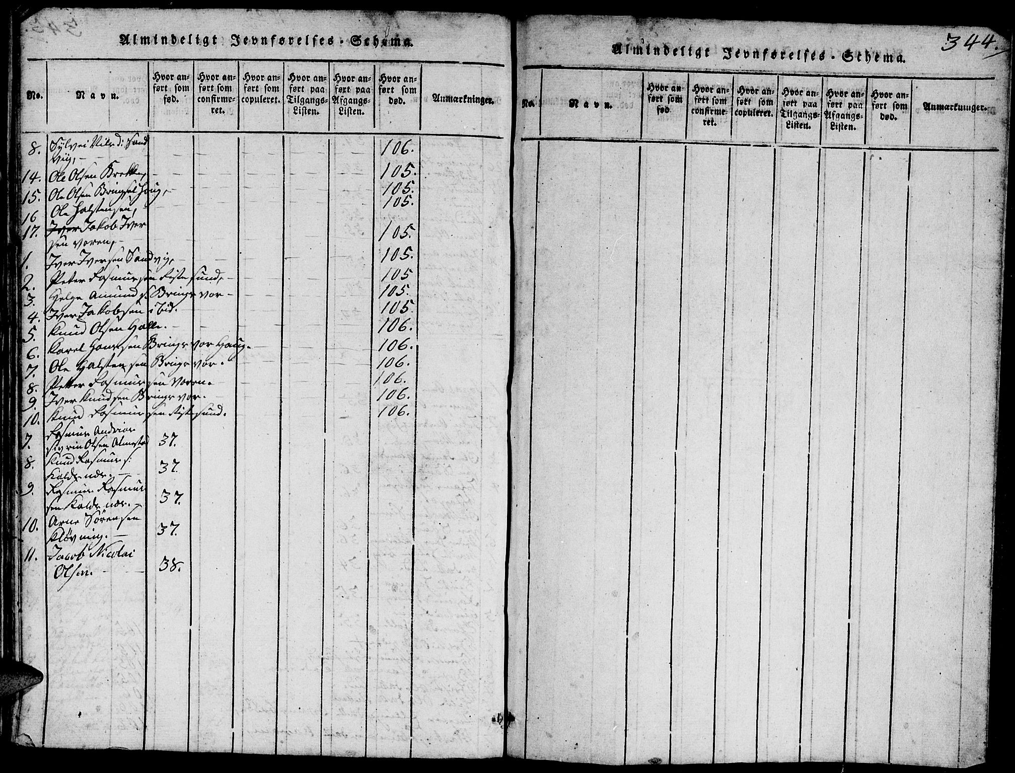 Ministerialprotokoller, klokkerbøker og fødselsregistre - Møre og Romsdal, SAT/A-1454/503/L0046: Parish register (copy) no. 503C01, 1816-1842, p. 344