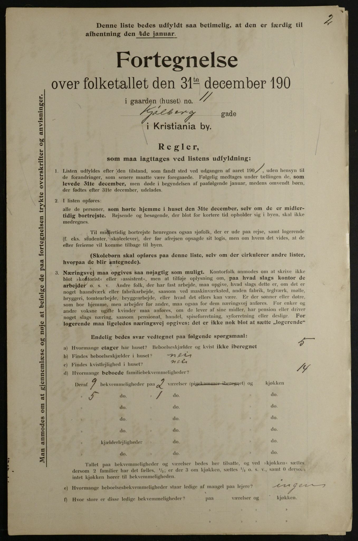 OBA, Municipal Census 1901 for Kristiania, 1901, p. 8034