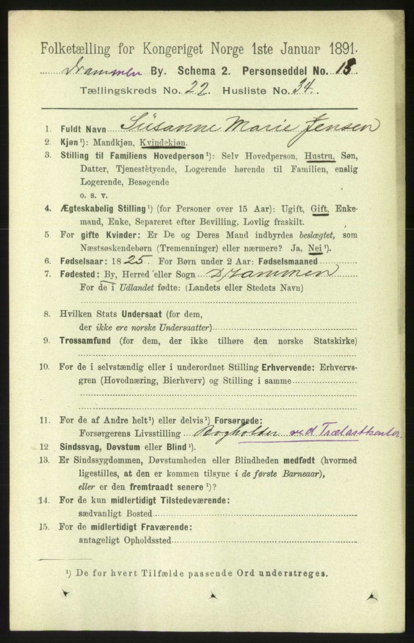 RA, 1891 census for 0602 Drammen, 1891, p. 13923
