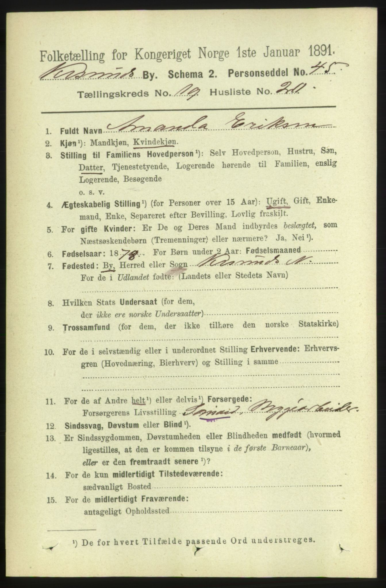 RA, 1891 census for 1503 Kristiansund, 1891, p. 12681