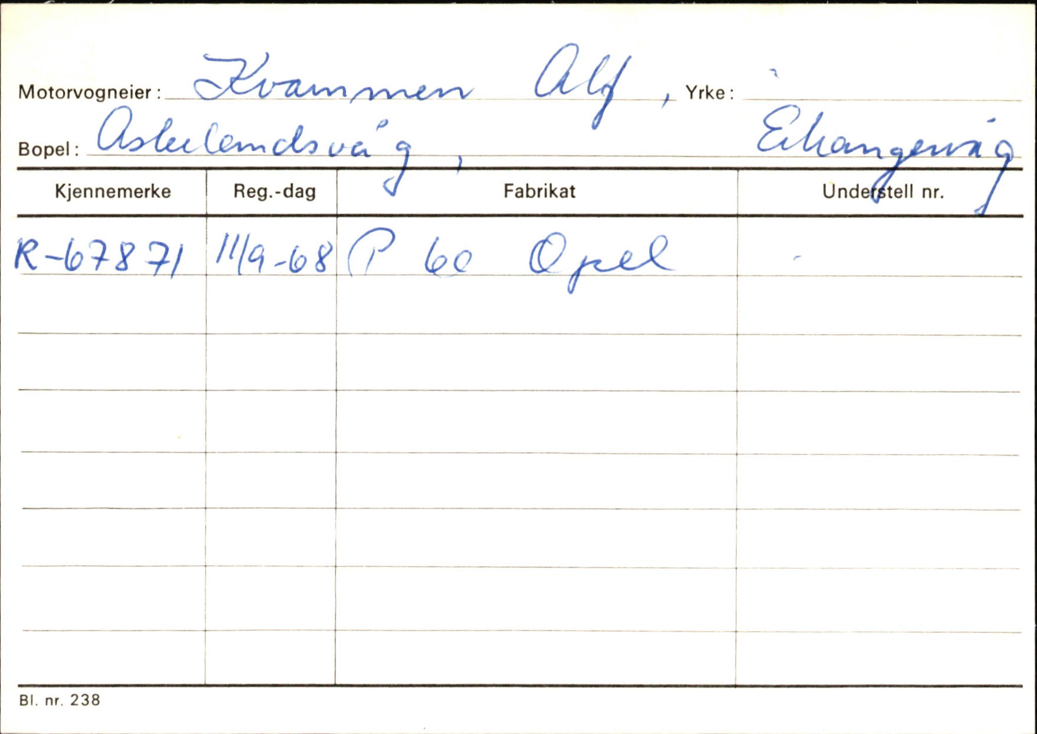 Statens vegvesen, Hordaland vegkontor, AV/SAB-A-5201/2/Ha/L0031: R-eierkort K-L, 1920-1971, p. 3