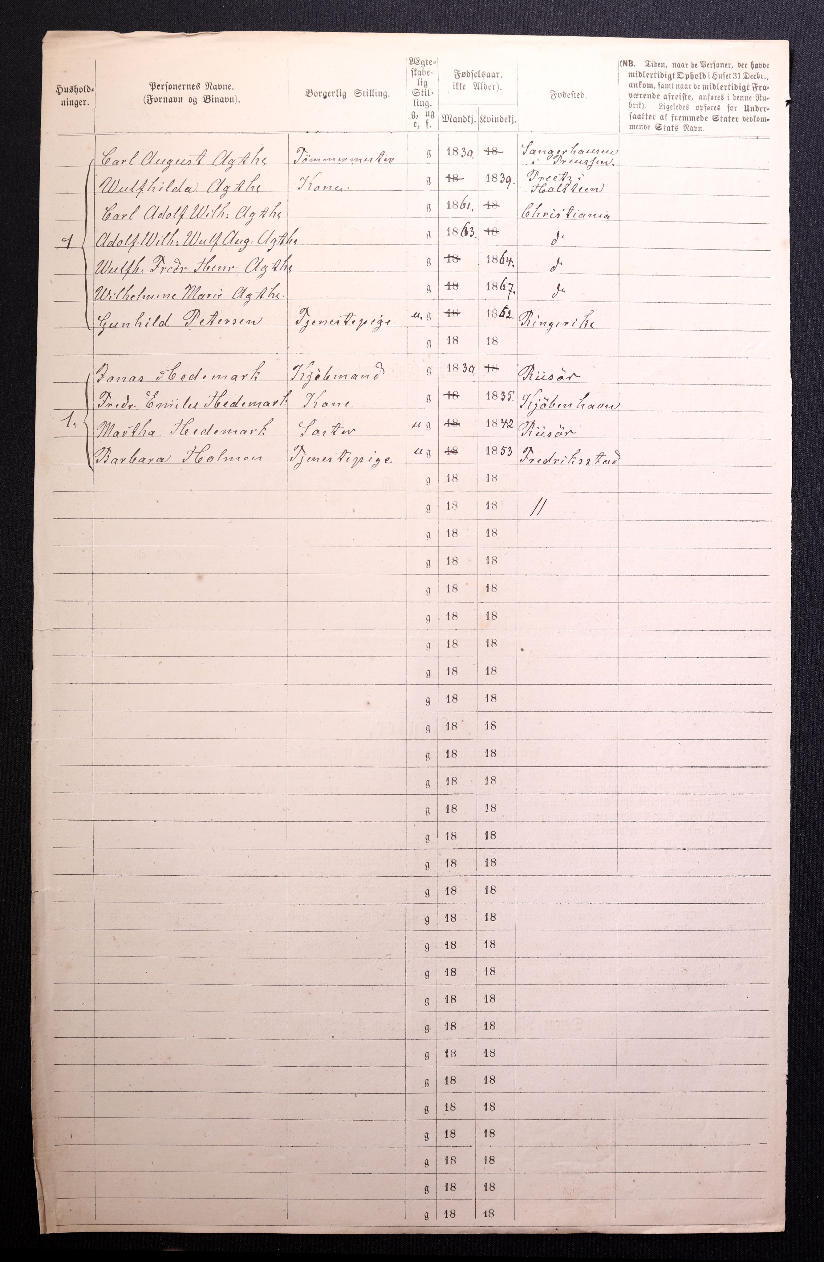 RA, 1870 census for 0301 Kristiania, 1870, p. 1589