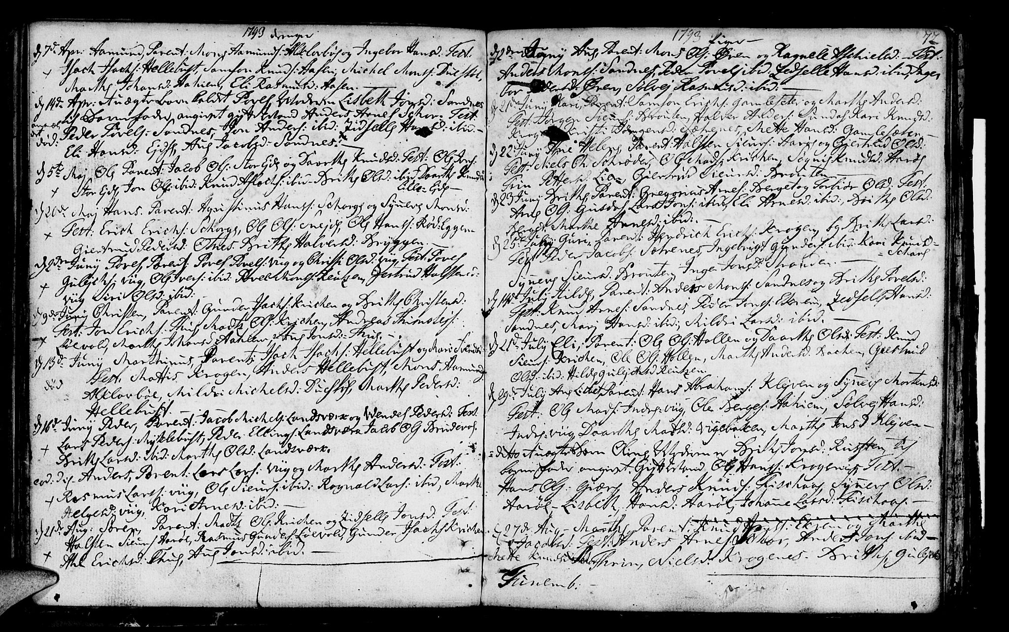 Ministerialprotokoller, klokkerbøker og fødselsregistre - Møre og Romsdal, SAT/A-1454/501/L0002: Parish register (official) no. 501A02, 1760-1816, p. 72