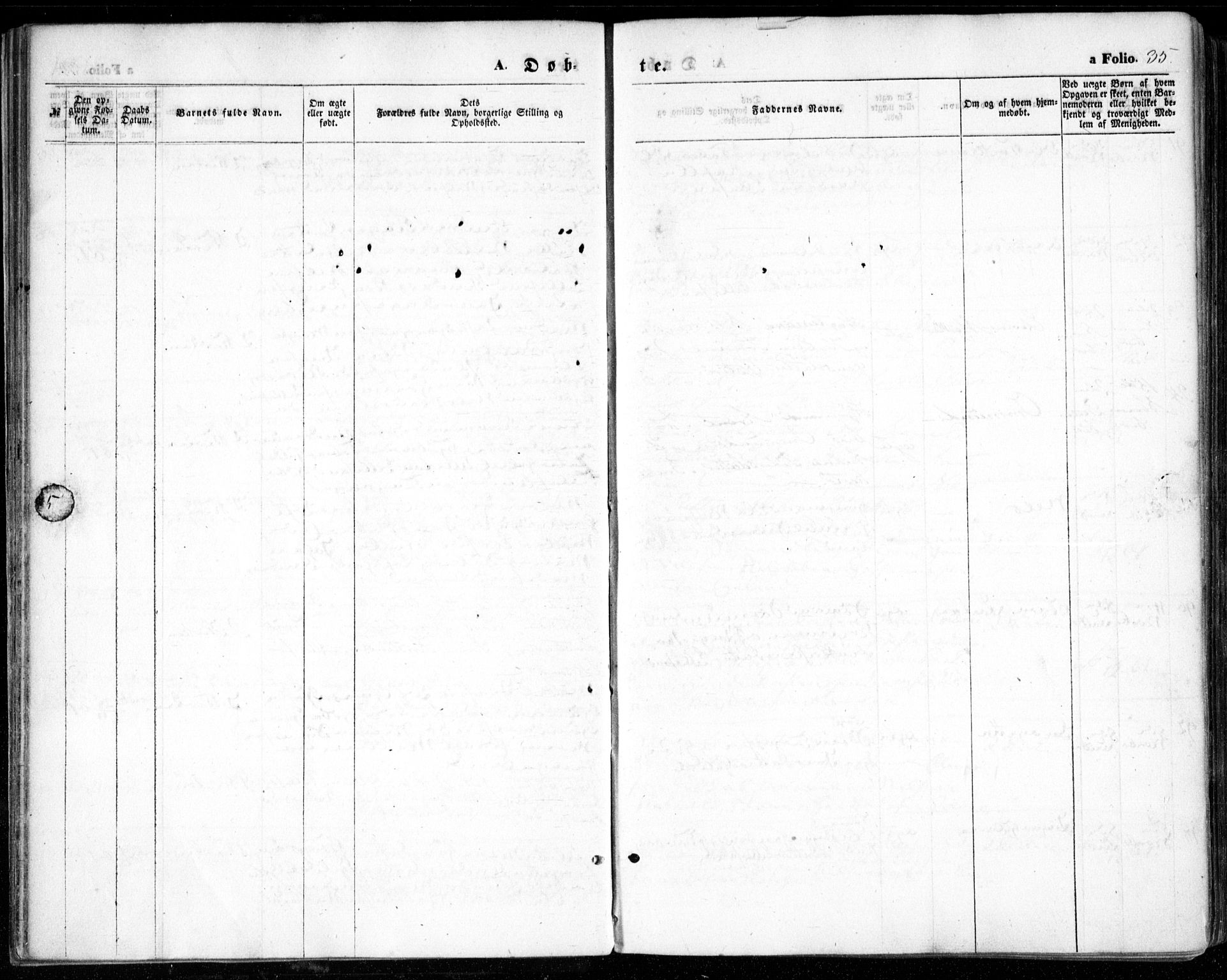Vestre Moland sokneprestkontor, SAK/1111-0046/F/Fa/Fab/L0007: Parish register (official) no. A 7, 1859-1872, p. 35