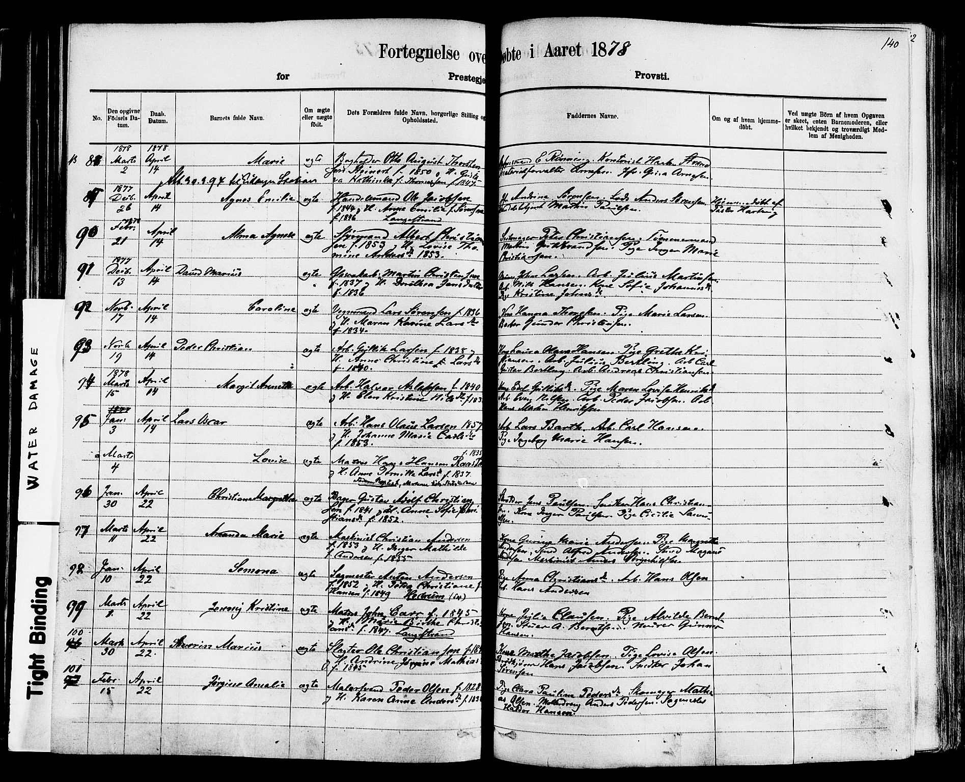 Larvik kirkebøker, AV/SAKO-A-352/F/Fa/L0006: Parish register (official) no. I 6, 1871-1883, p. 140