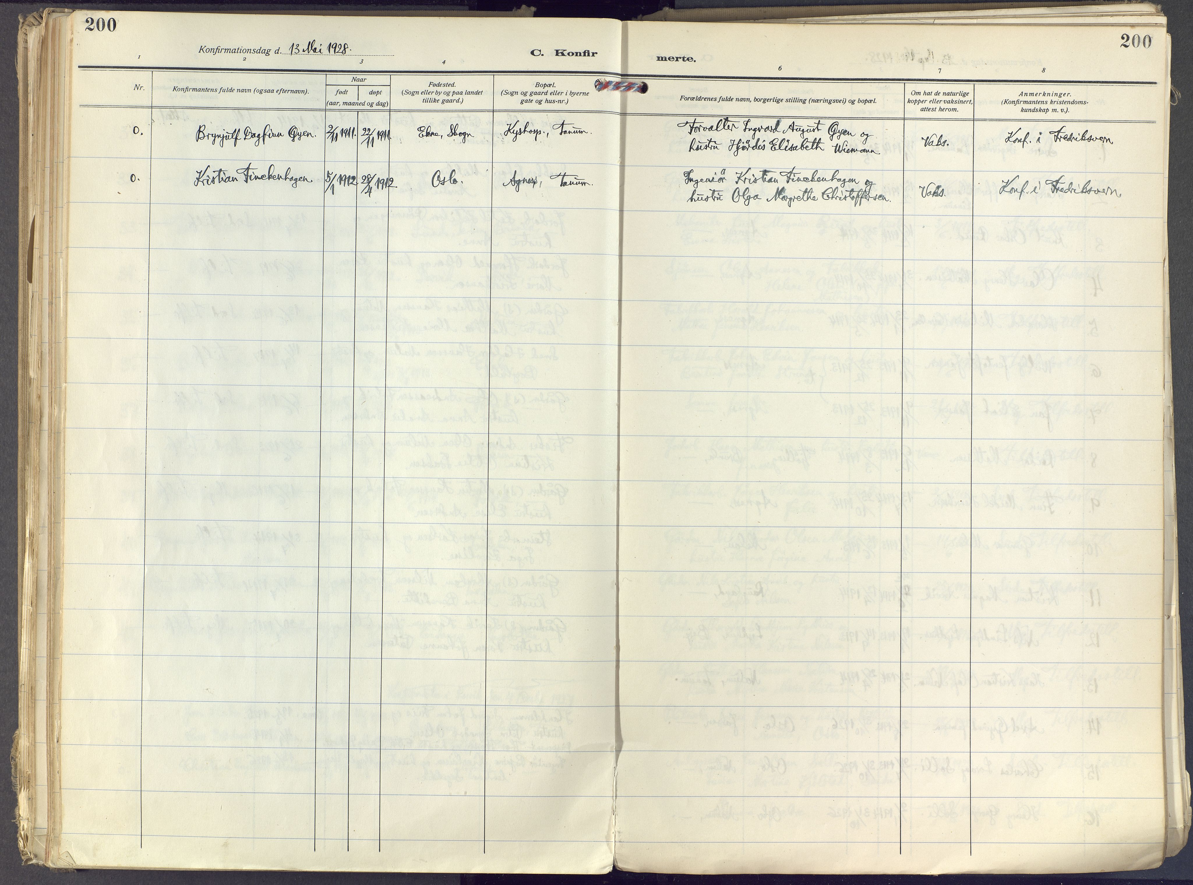 Brunlanes kirkebøker, SAKO/A-342/F/Fc/L0004: Parish register (official) no. III 4, 1923-1943, p. 200