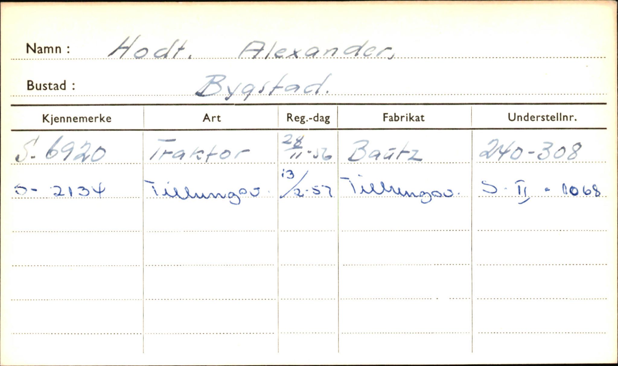 Statens vegvesen, Sogn og Fjordane vegkontor, SAB/A-5301/4/F/L0001A: Eigarregister Fjordane til 1.6.1961, 1930-1961, p. 540