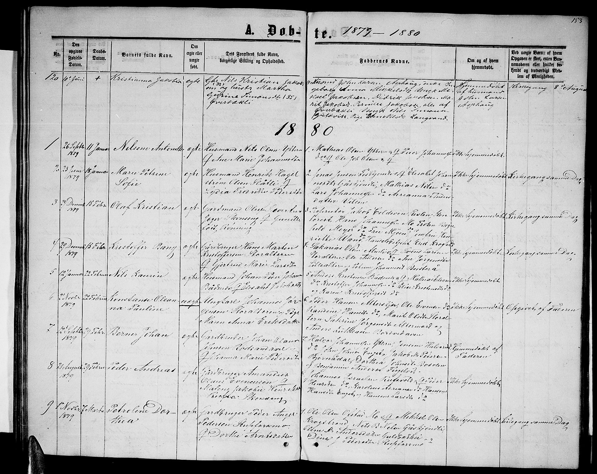 Ministerialprotokoller, klokkerbøker og fødselsregistre - Nordland, SAT/A-1459/827/L0415: Parish register (copy) no. 827C04, 1864-1886, p. 153