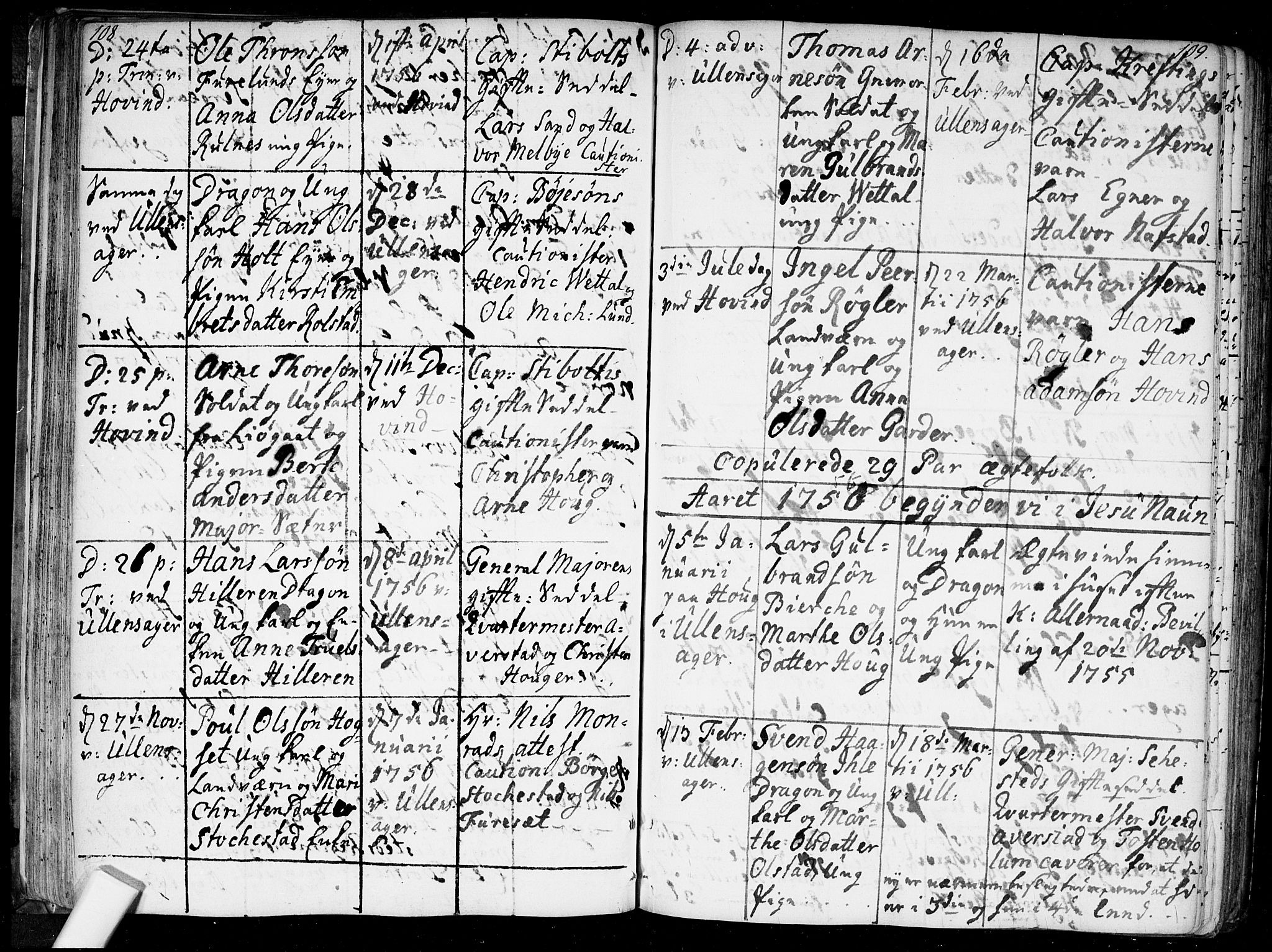 Ullensaker prestekontor Kirkebøker, SAO/A-10236a/F/Fa/L0010: Parish register (official) no. I 10, 1733-1776, p. 108-109