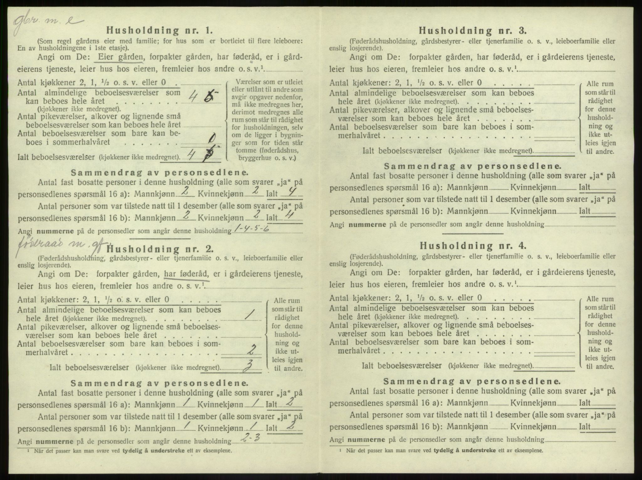 SAB, 1920 census for Jølster, 1920, p. 852