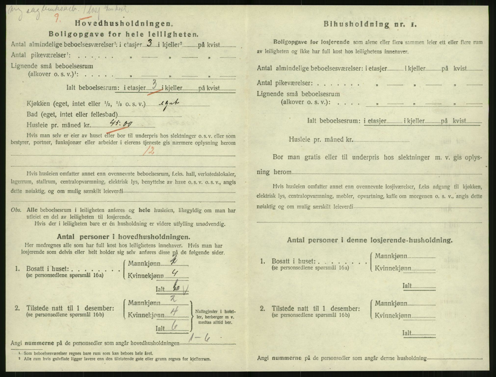 SAT, 1920 census for Levanger town, 1920, p. 1117