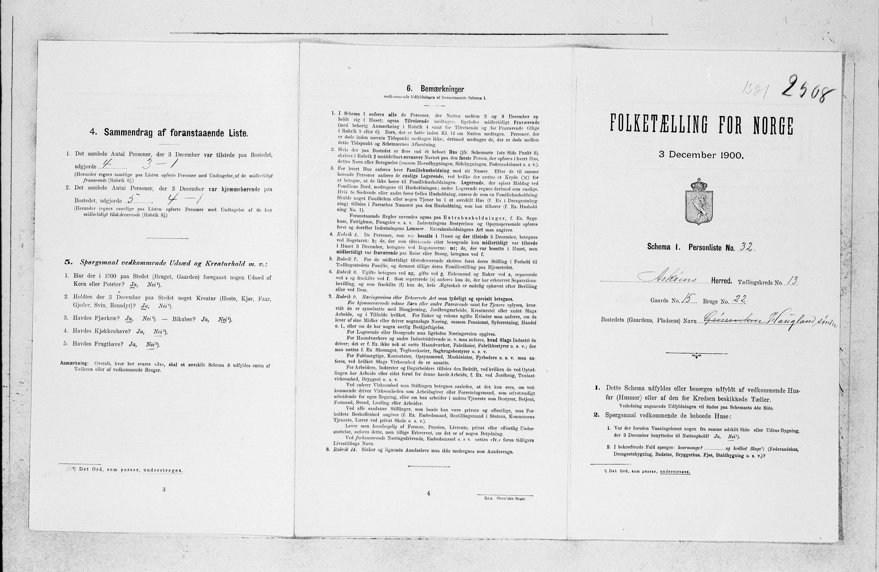 SAB, 1900 census for Askøy, 1900, p. 116