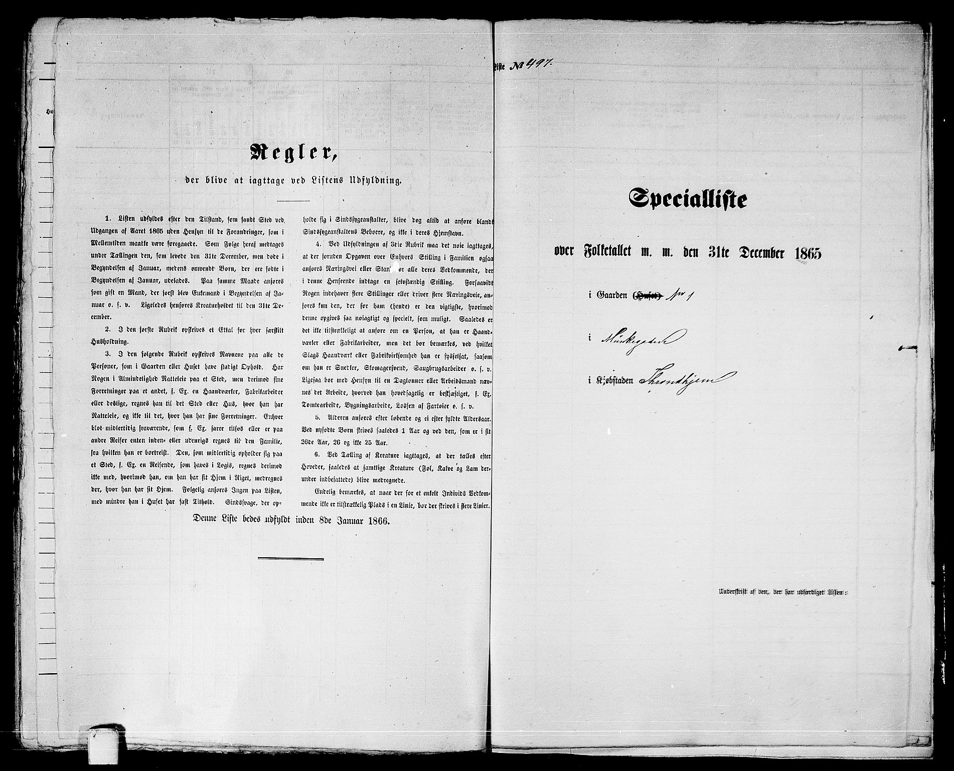 RA, 1865 census for Trondheim, 1865, p. 1038