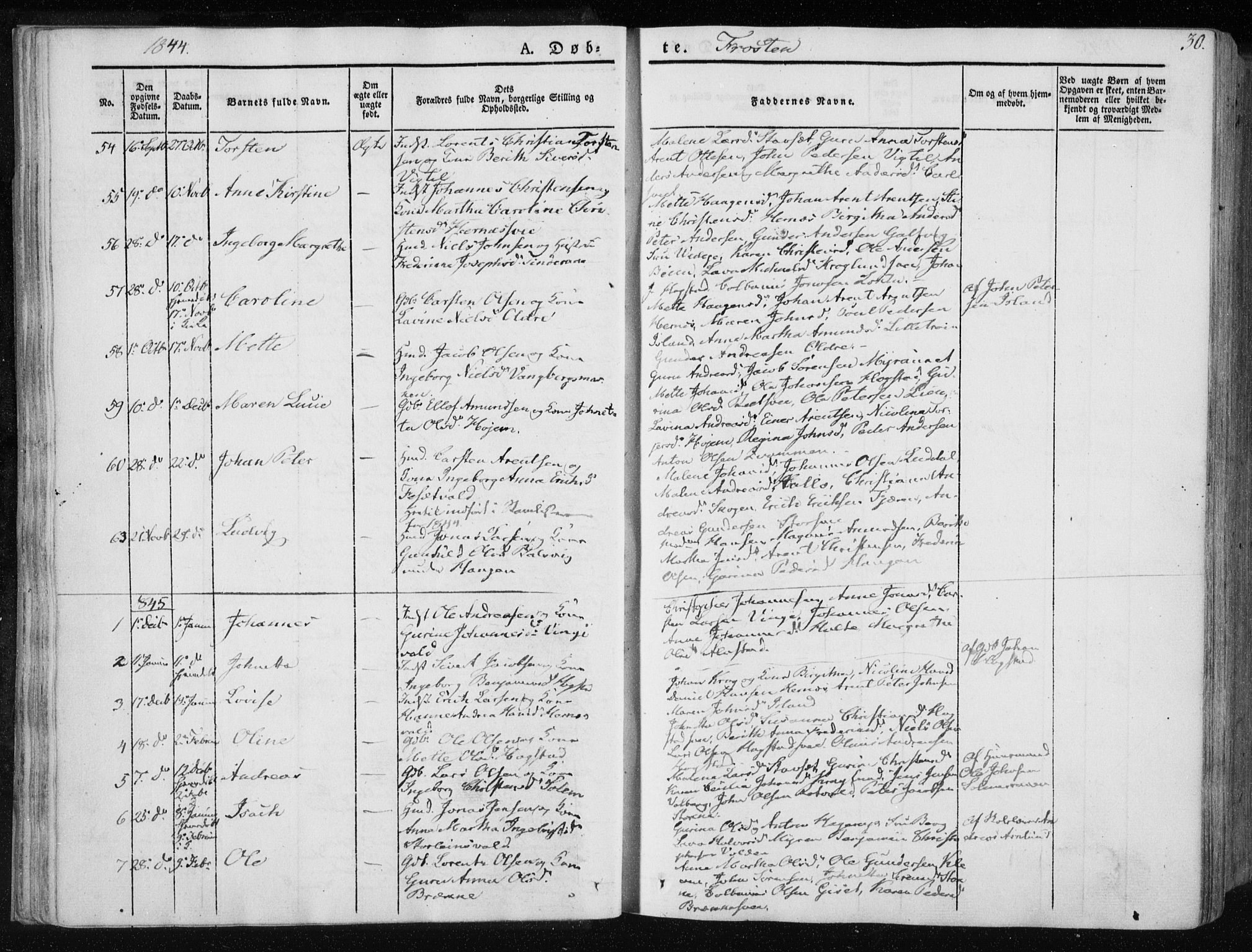 Ministerialprotokoller, klokkerbøker og fødselsregistre - Nord-Trøndelag, SAT/A-1458/713/L0115: Parish register (official) no. 713A06, 1838-1851, p. 30