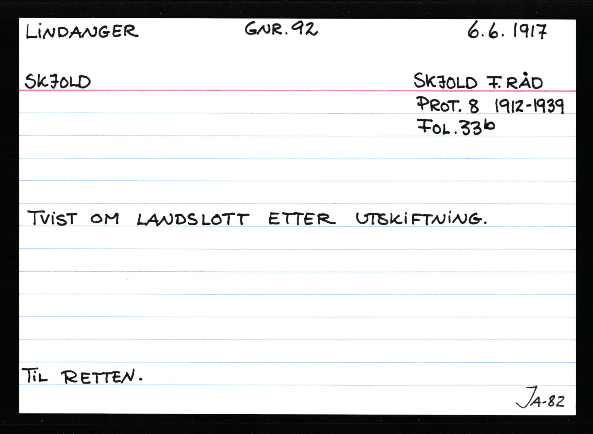 Statsarkivet i Stavanger, AV/SAST-A-101971/03/Y/Ym/L0035: Åstedskort sortert etter gårdsnavn: Leiranger - Lindanger, 1600-1950, p. 717