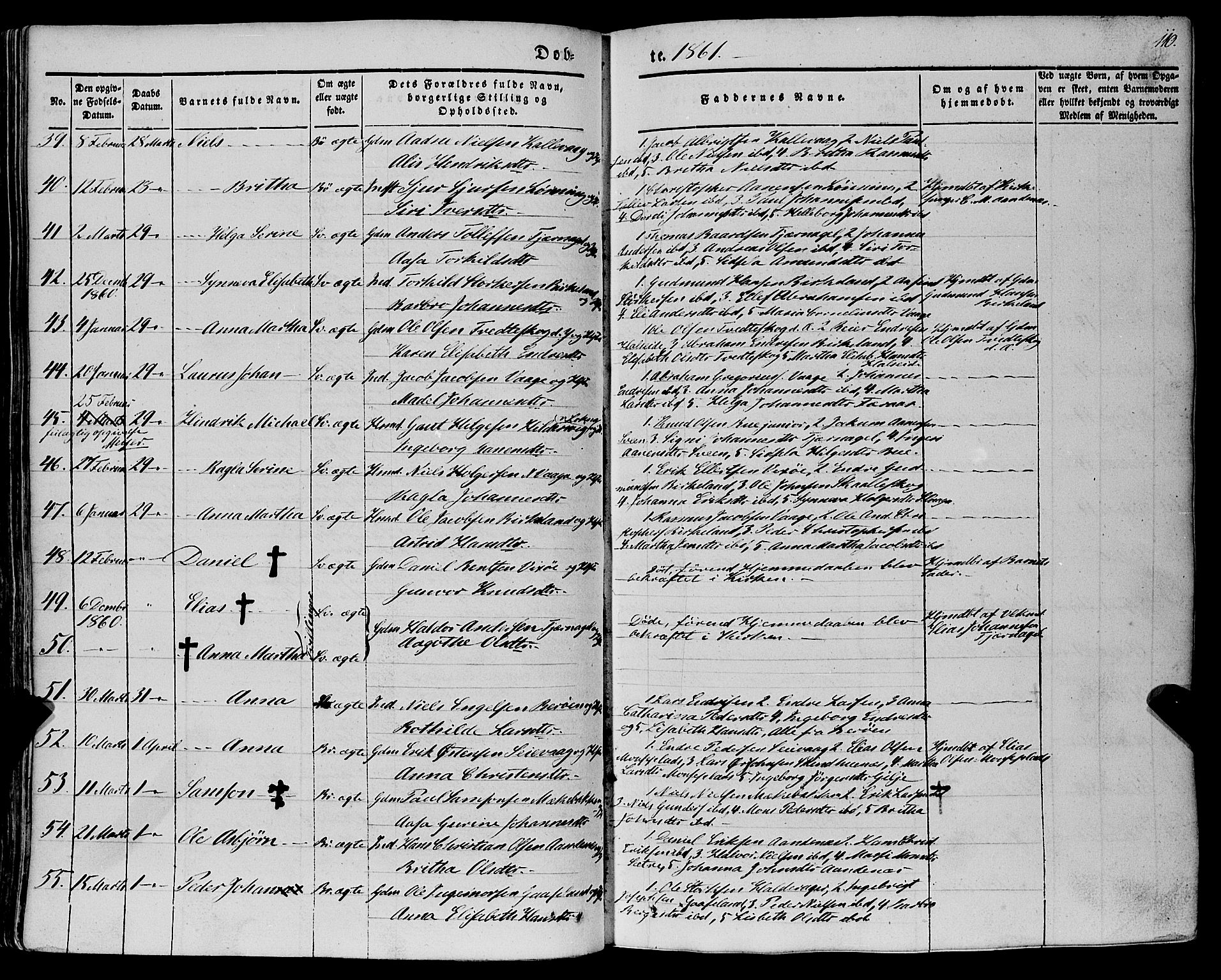 Finnås sokneprestembete, AV/SAB-A-99925/H/Ha/Haa/Haaa/L0007: Parish register (official) no. A 7, 1850-1862, p. 110