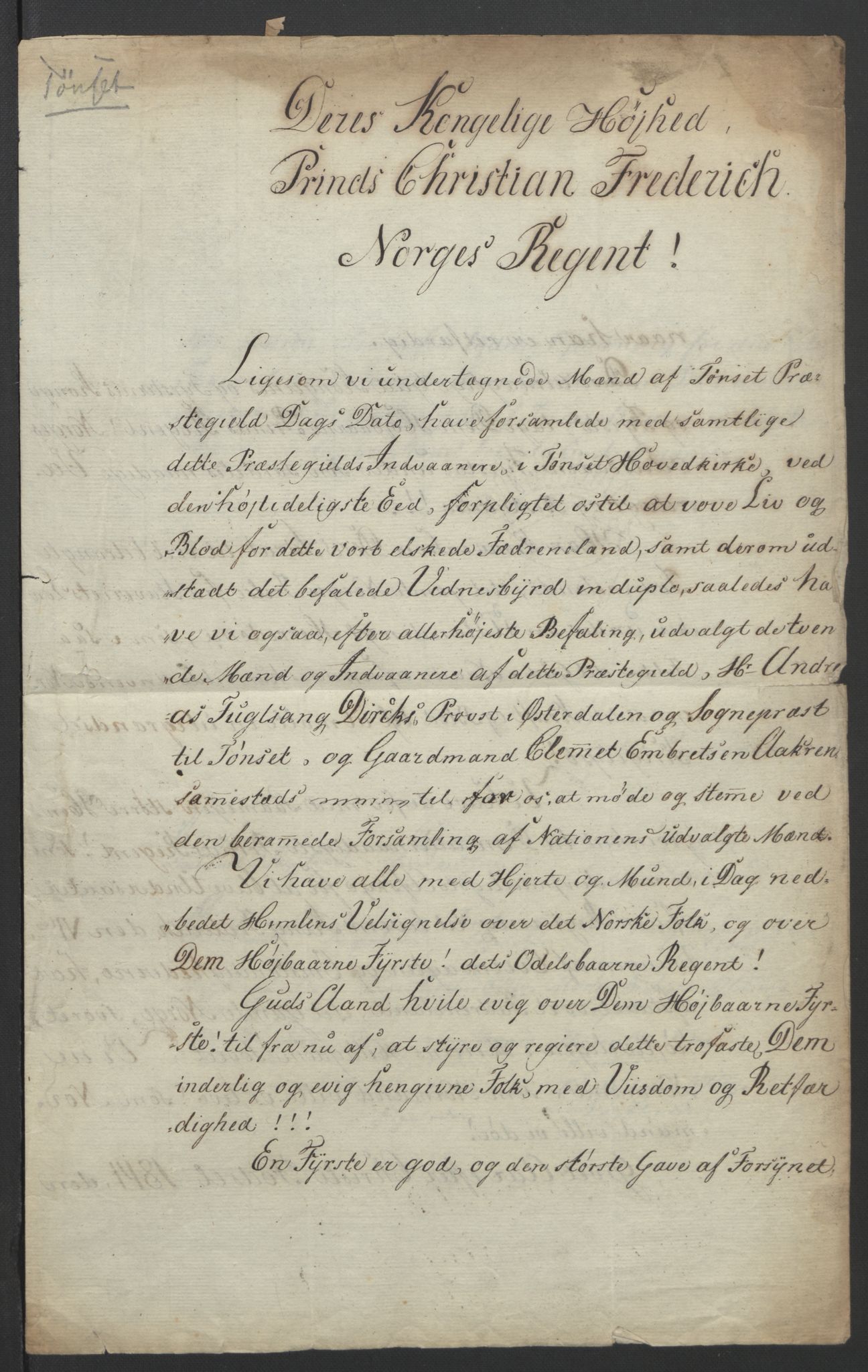 Statsrådssekretariatet, RA/S-1001/D/Db/L0007: Fullmakter for Eidsvollsrepresentantene i 1814. , 1814, p. 244